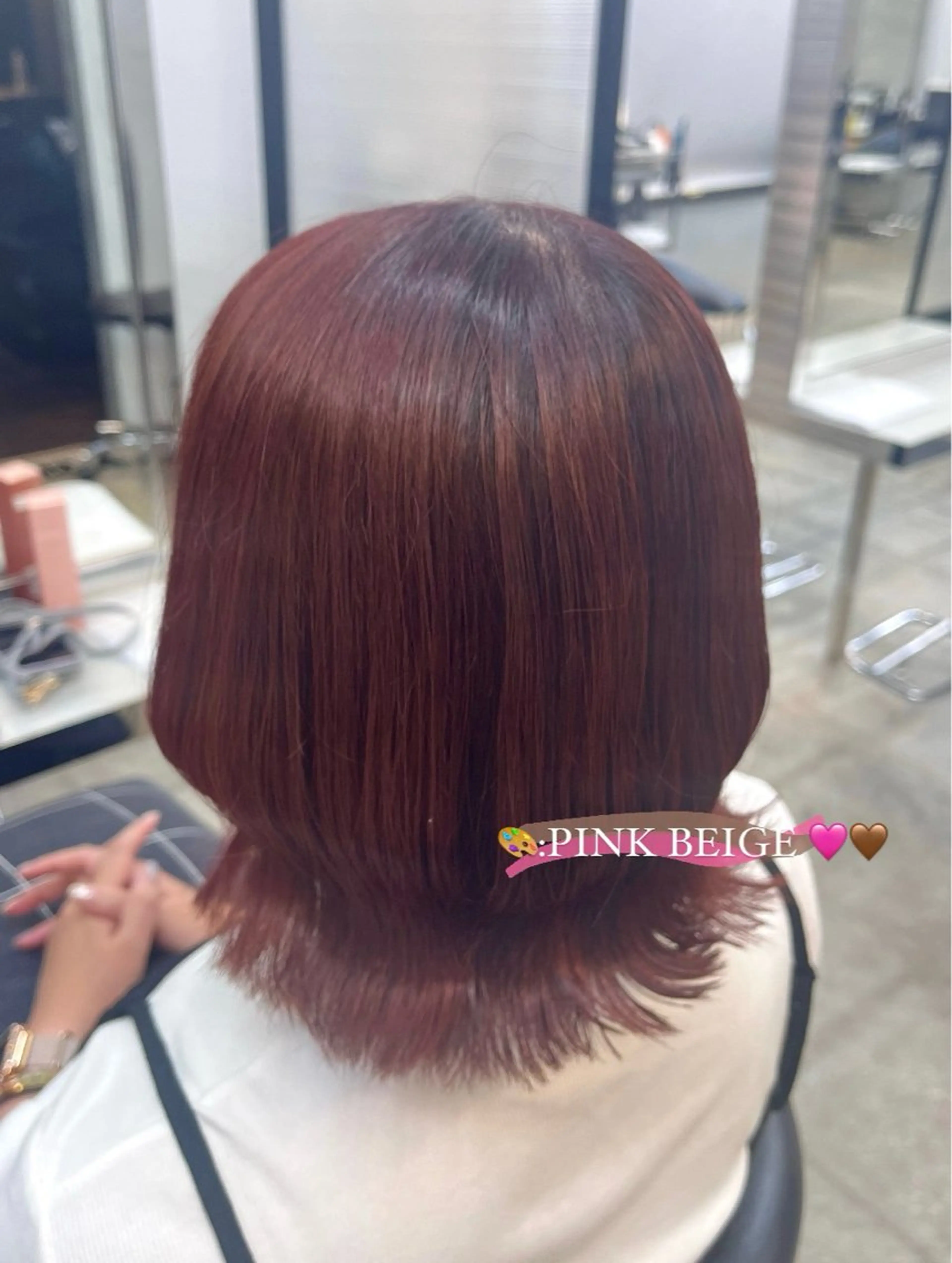 カラー ベージュカラー ピンクカラー ピンクベージュ 🪄くすみカラー❇️ 名塚比奈乃🪄のヘアスタイル