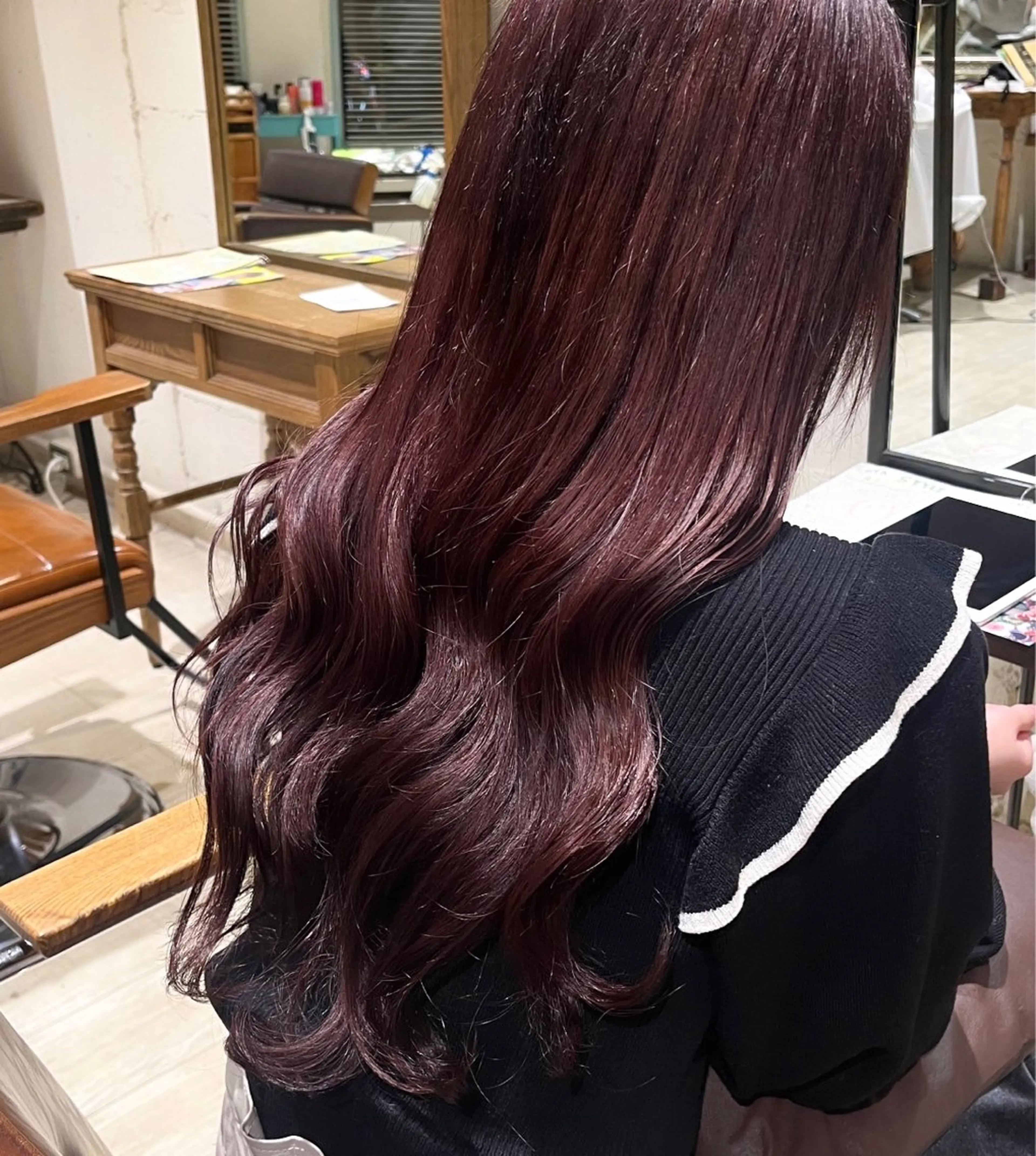 ロング カラー ブリーチ ブラウンカラー ダブルカラー ピンクカラー ピンクブラウン ヘアカラー さとう ちほみ🐼のヘアスタイル