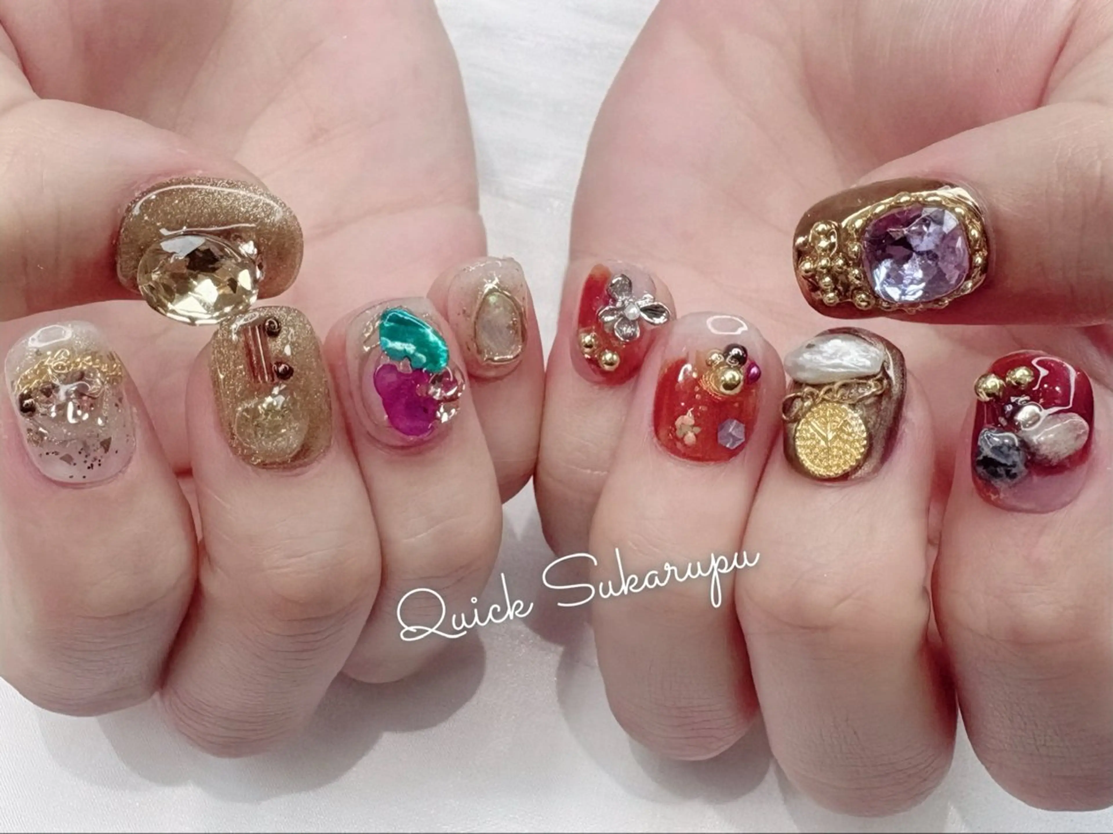 ネイル ハンドネイル ハンドケア Quick Sukarupu新宿のネイルデザイン