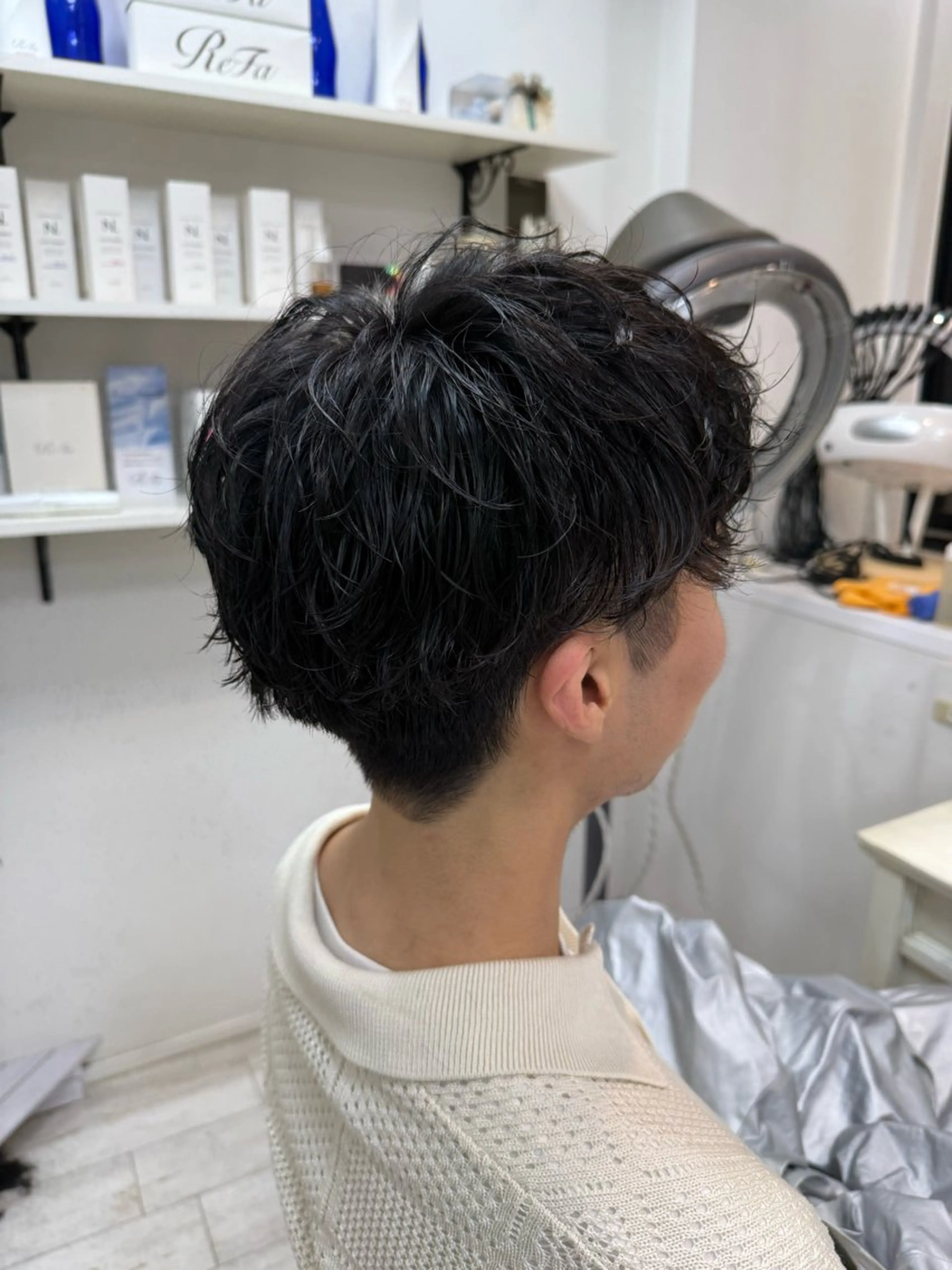 ショート カット パーマ 新籾 尚哉のヘアスタイル