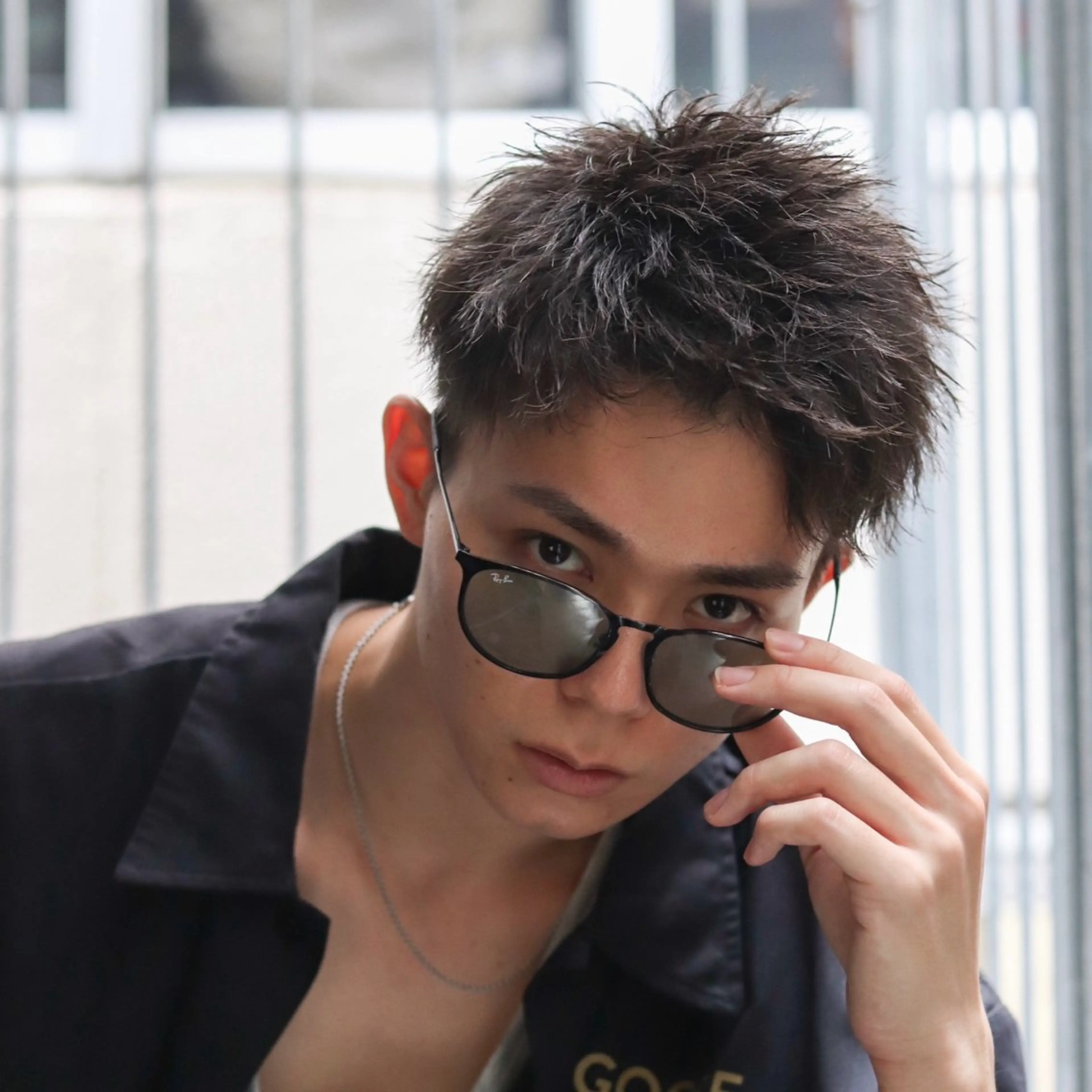 ショート カラー パーマ メンズ カット トリートメント シースルーマッシュ/ メンズ/KYOHEIのヘアスタイル