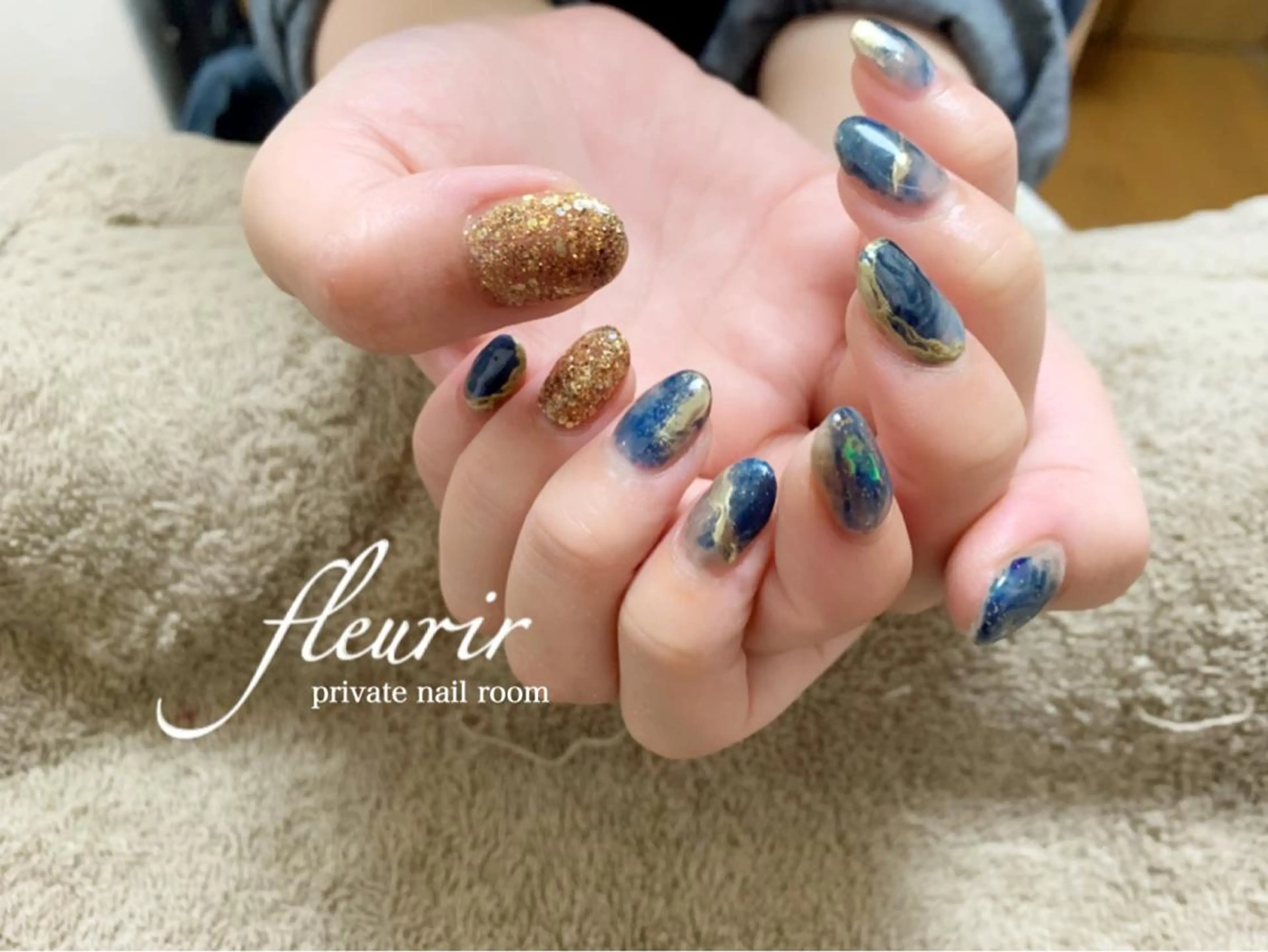 ネイル ニュアンスネイル フルリール 【プライベートサロンのネイルデザイン