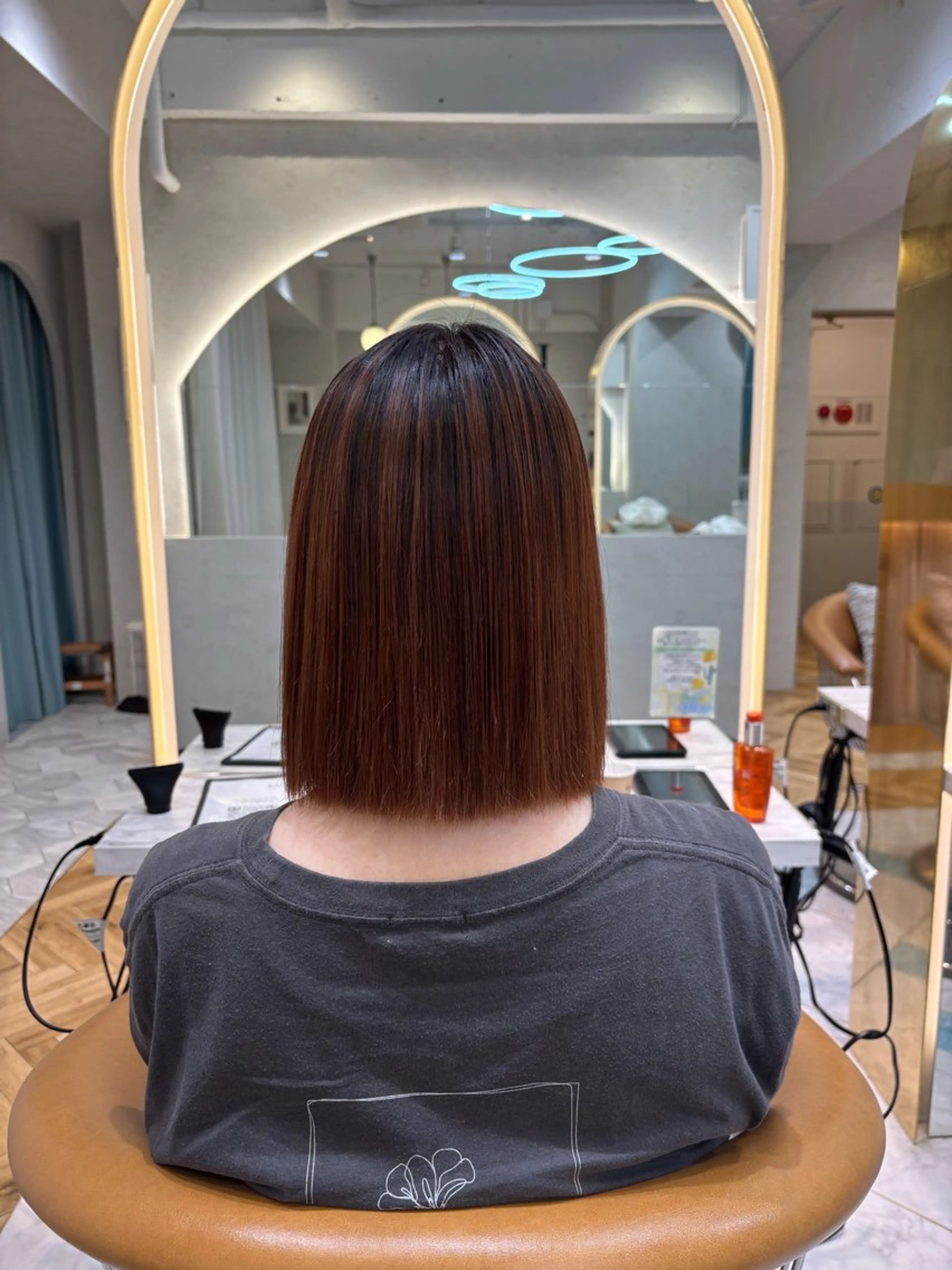 ミディアム 縮毛矯正 韓国🇰🇷ヘア/艶 カラー/Shinのヘアスタイル