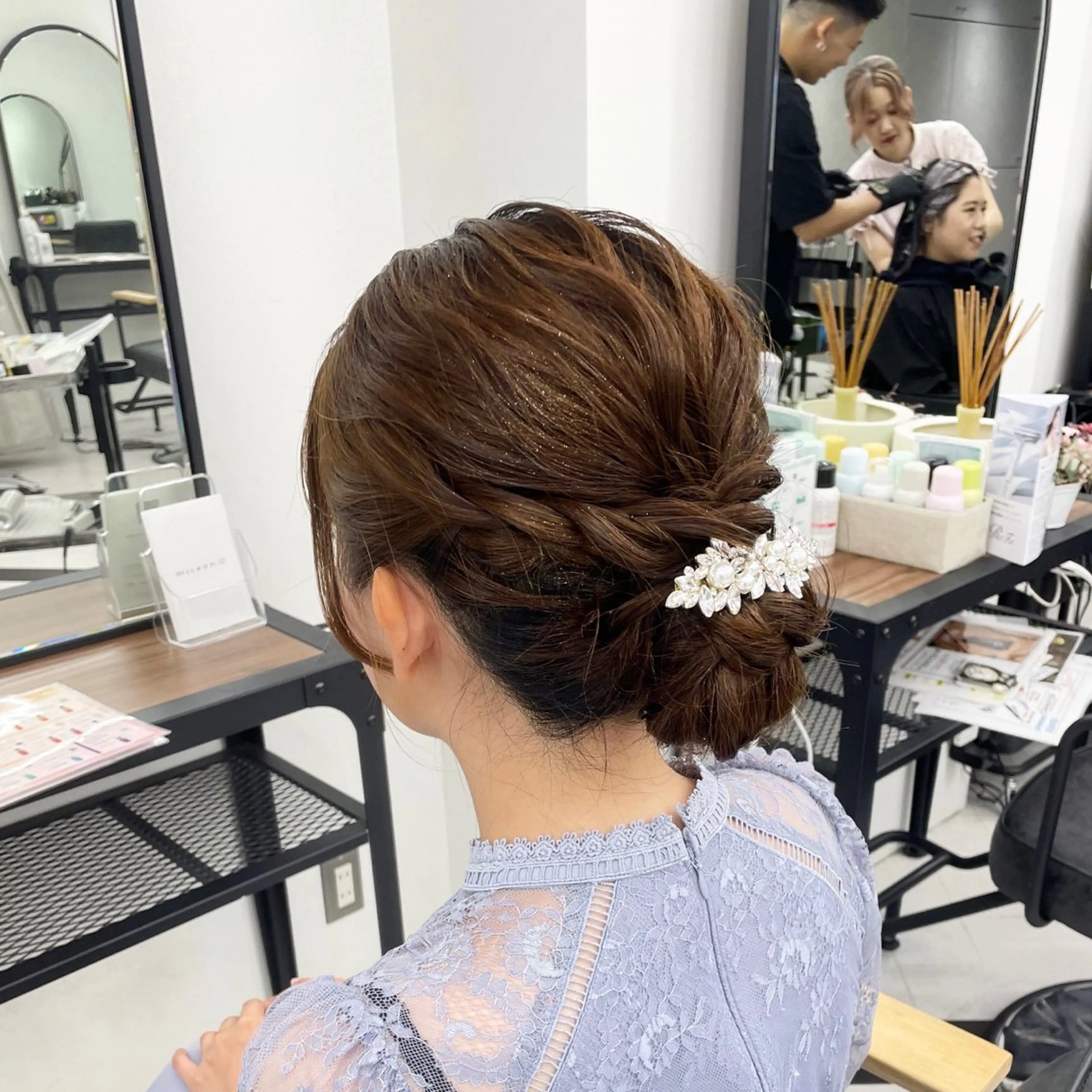 セミロング カラー パーマ ヘアアレンジ メンズ mona/ ストレートスタイル✨のヘアスタイル