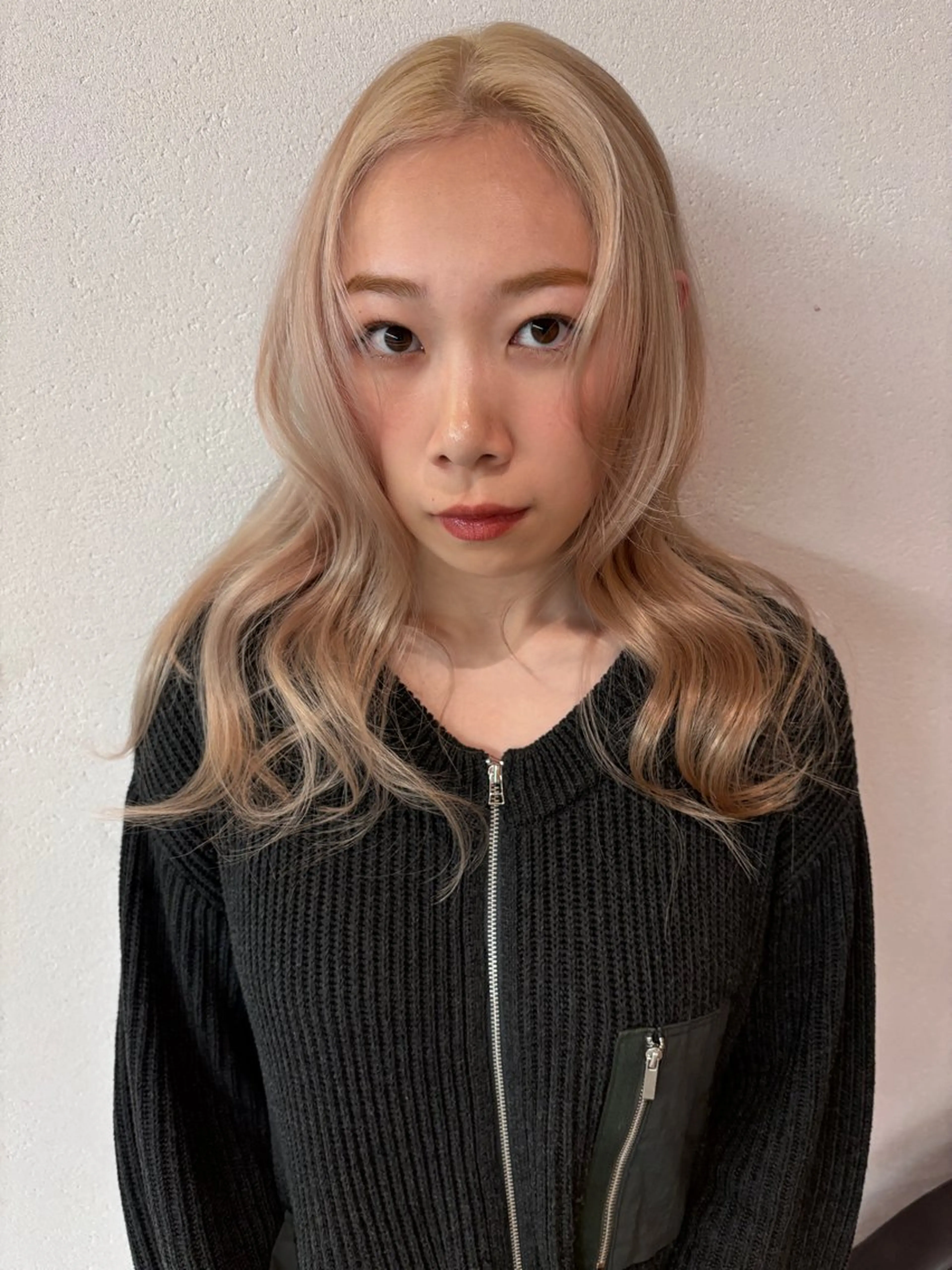 ミディアム カラー ブロンド カット ヘアカラー トリートメント yuuna/ ハッシュカット🎀のヘアスタイル