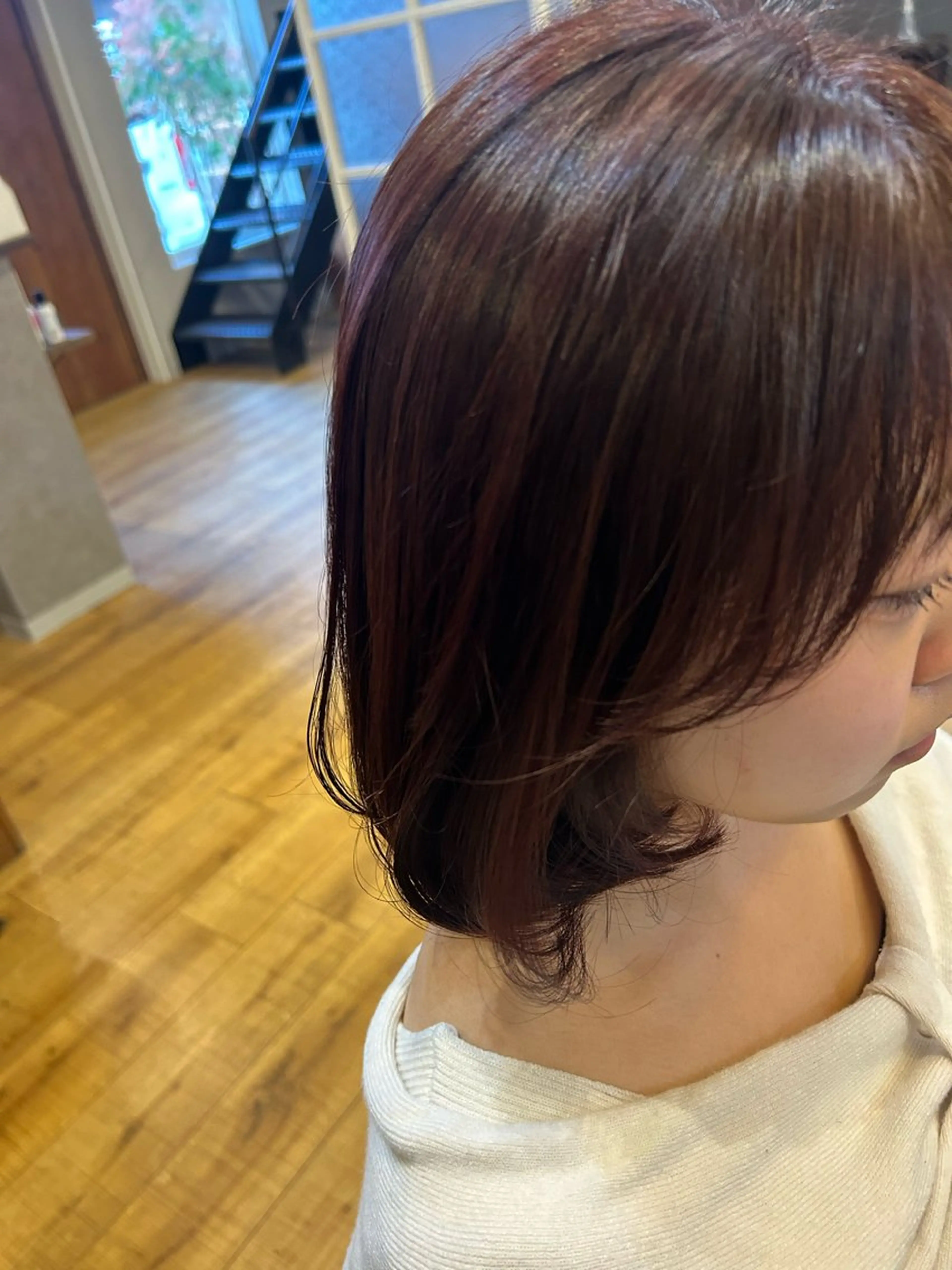 ミディアム ボブ カット ヘアカラー hair labo toaru所属・矢野 沙貴のヘアスタイル