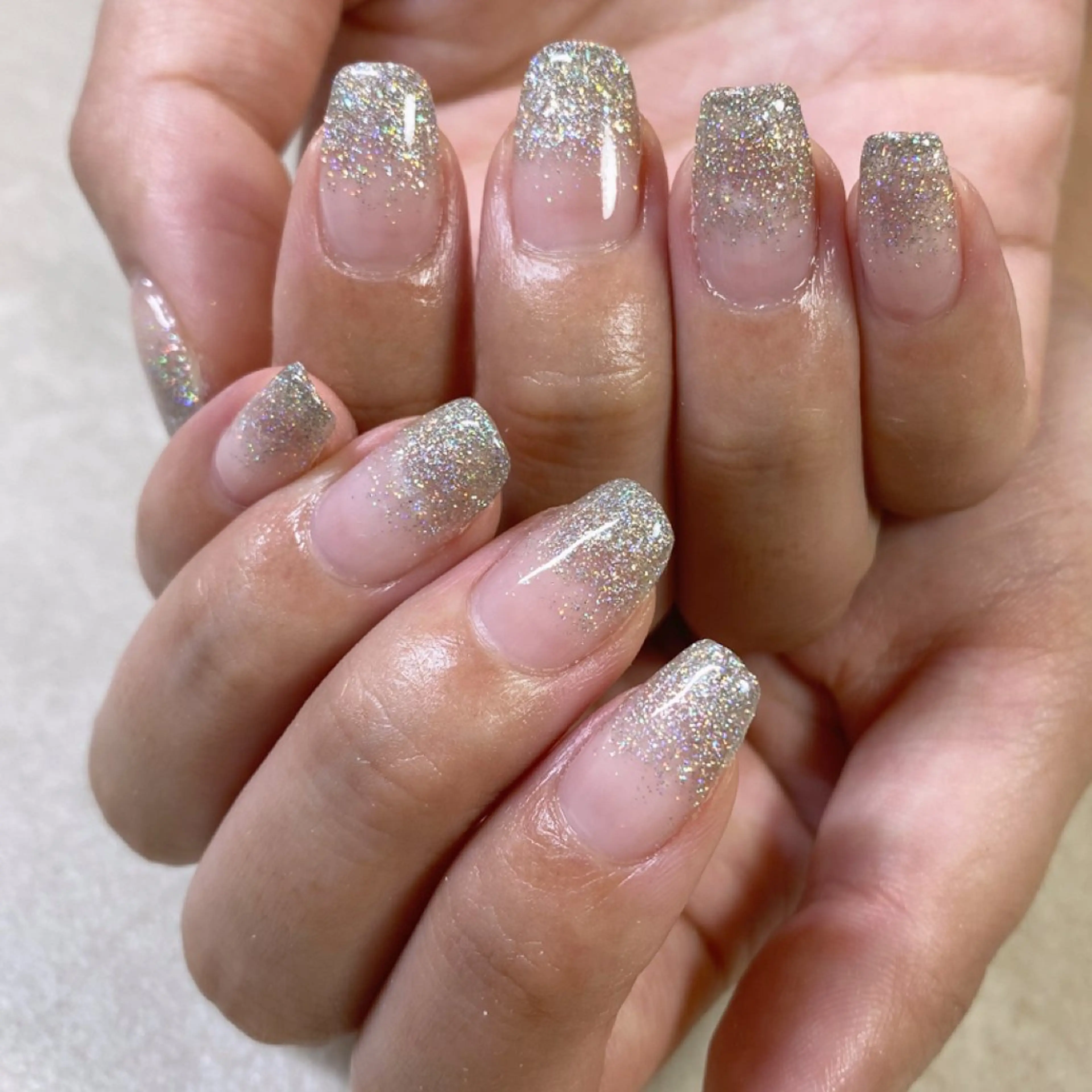 ネイル ラメ(グリッター) ラメグラデーション ハンドネイル Nail R 🌸Nonのネイルデザイン