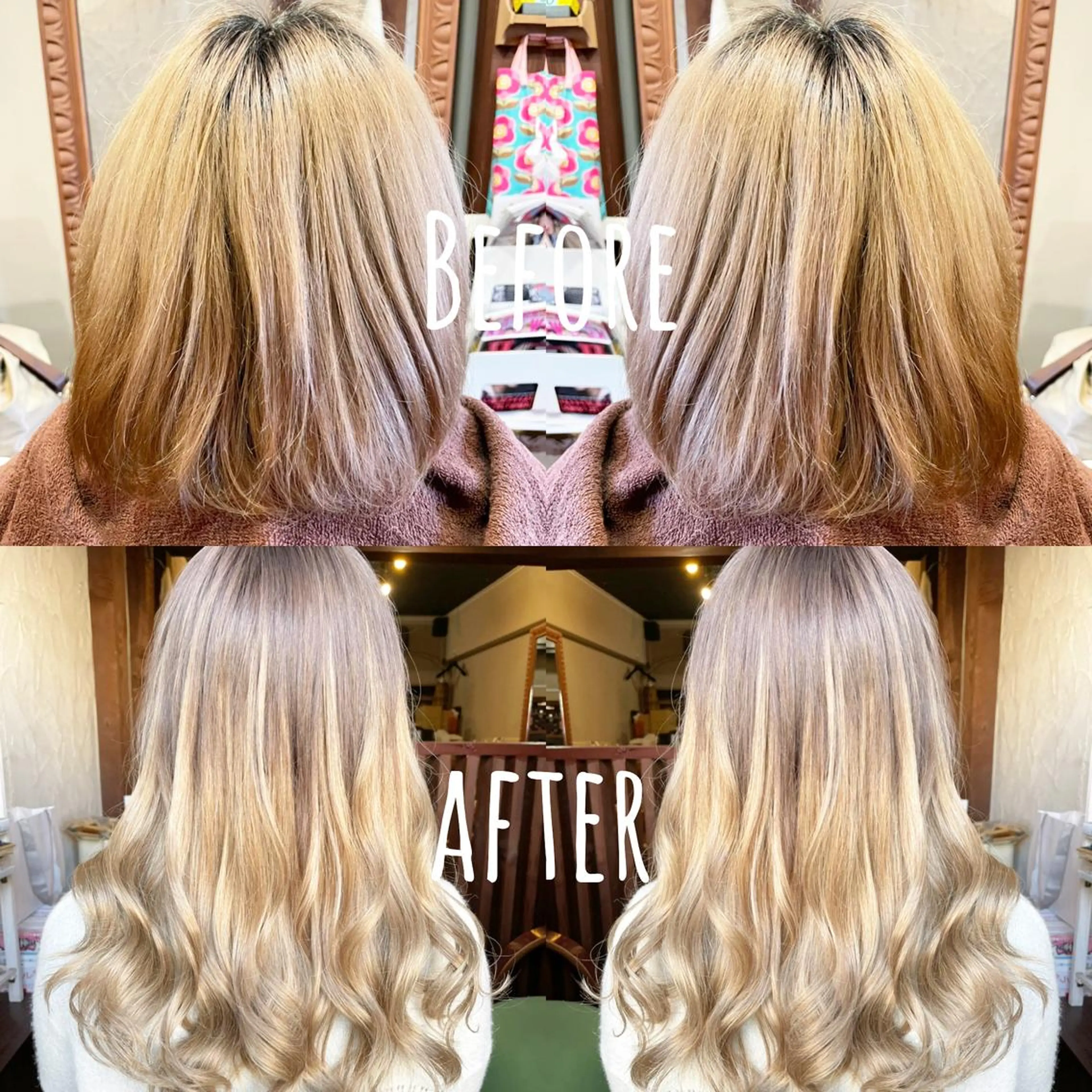 ロング ボブ ロング カット ヘアカラー エクステ ReHyd BEAUTÉ salon&store 心斎橋店所属・❤️MASAKO❤️ 🌸🩷エクステ🩷のヘアスタイル