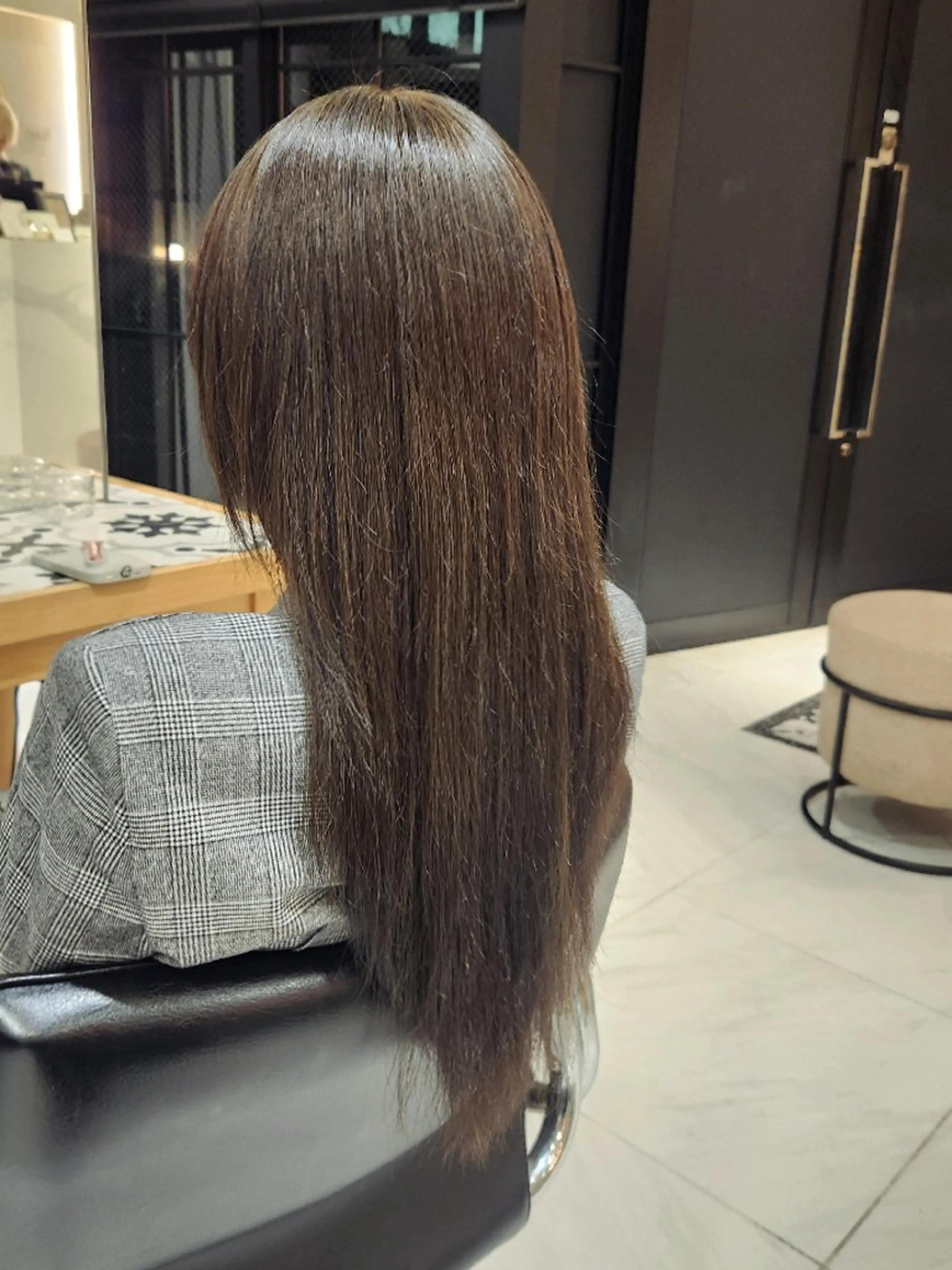 ロング カラー グレージュ オリーブグレージュ オリーブグレー ヘアカラー トリートメント ヘッドスパ RUA💜‪ ‪モデル様募集中💜のヘアスタイル