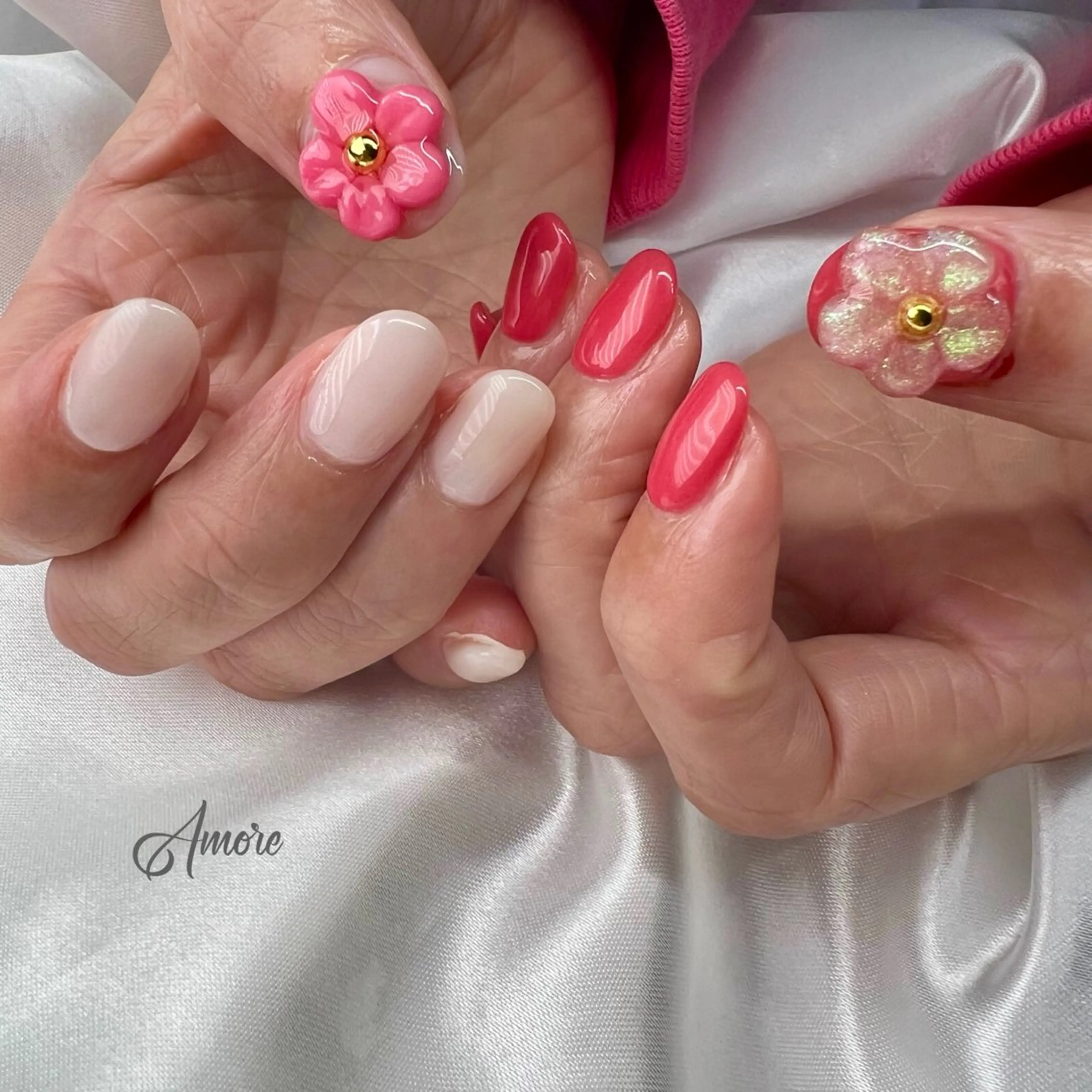 ネイル ジェルネイル キラキラネイル 韓国ネイル マグネットネイル パラジェル You kyehwaのネイルデザイン