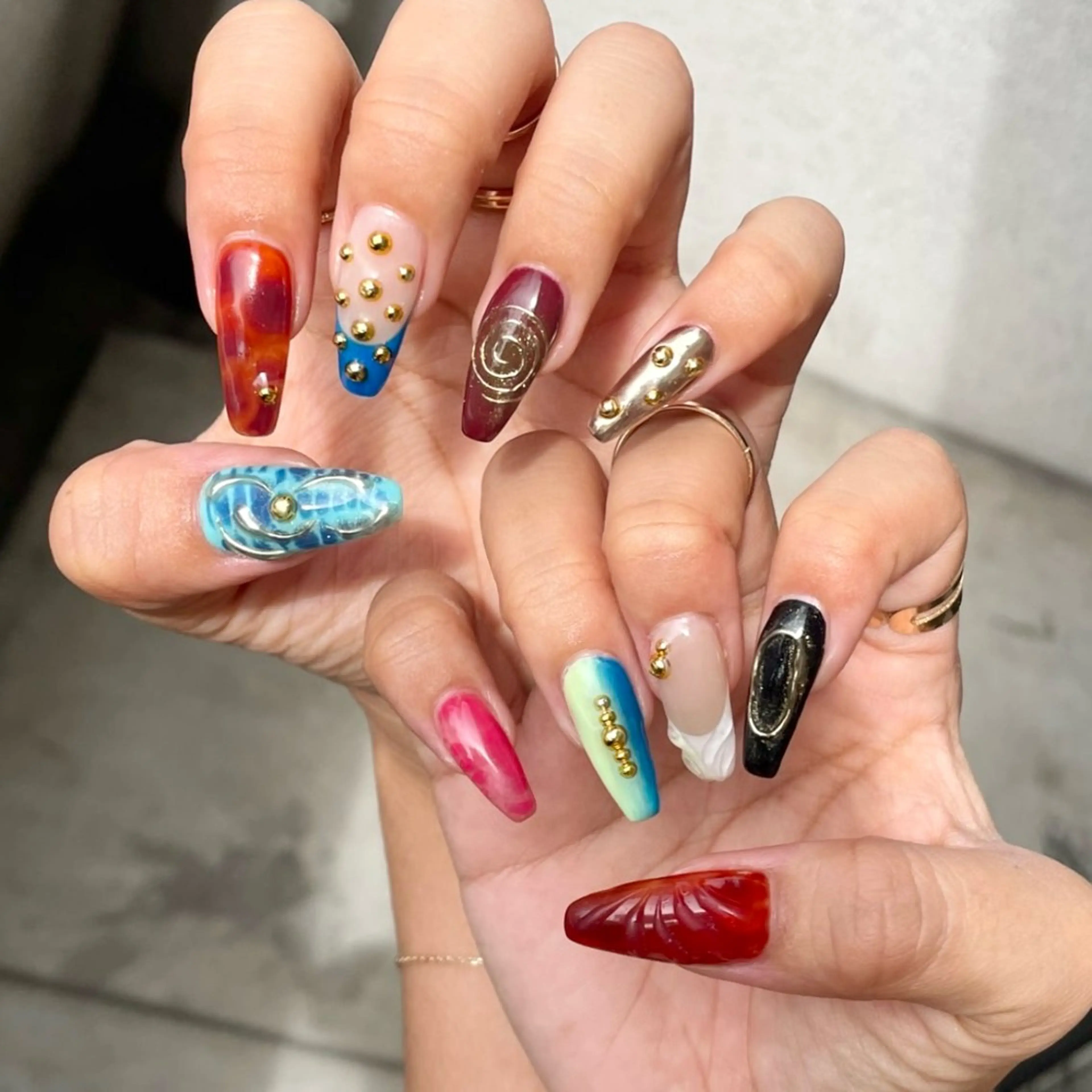 ネイル ハンドネイル AURORA eyelash&nail salon アメ村店所属・🌏AURORA | RiRi🪐のネイルデザイン