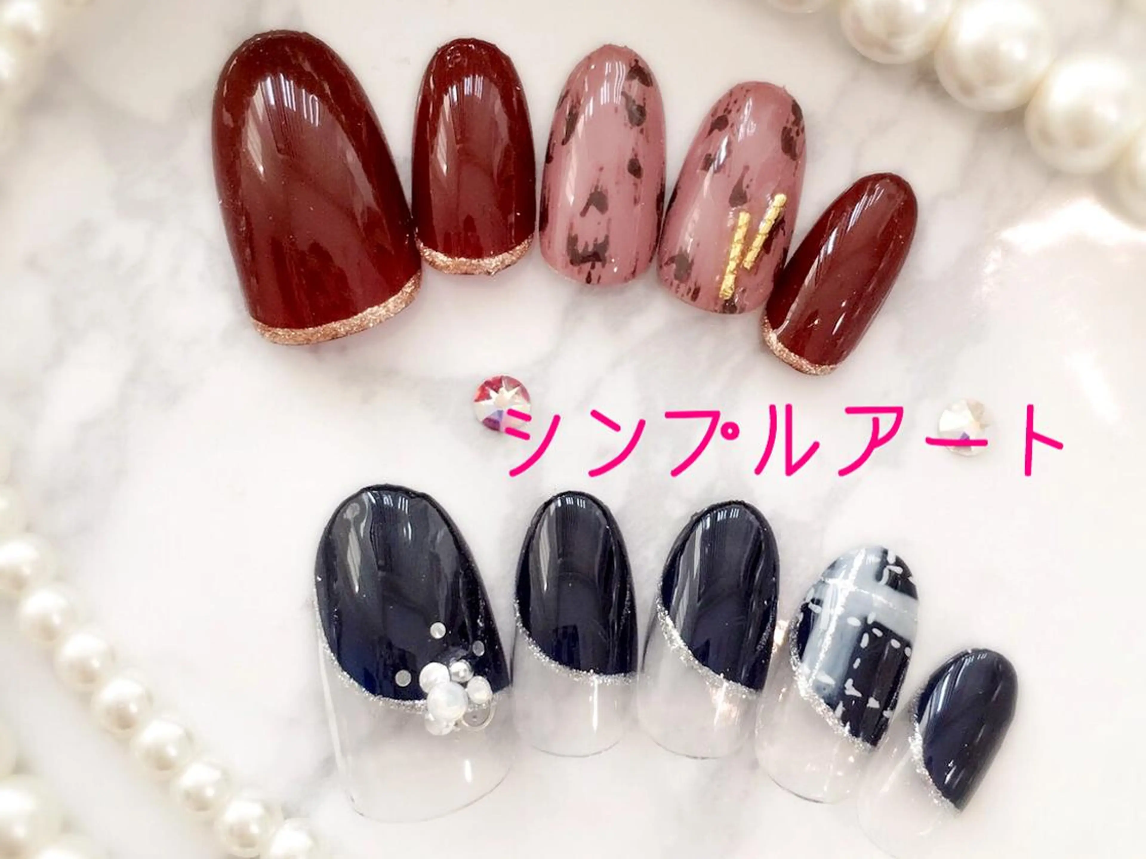 ネイル アートネイル シンプルネイル HALU ハルのネイルデザイン