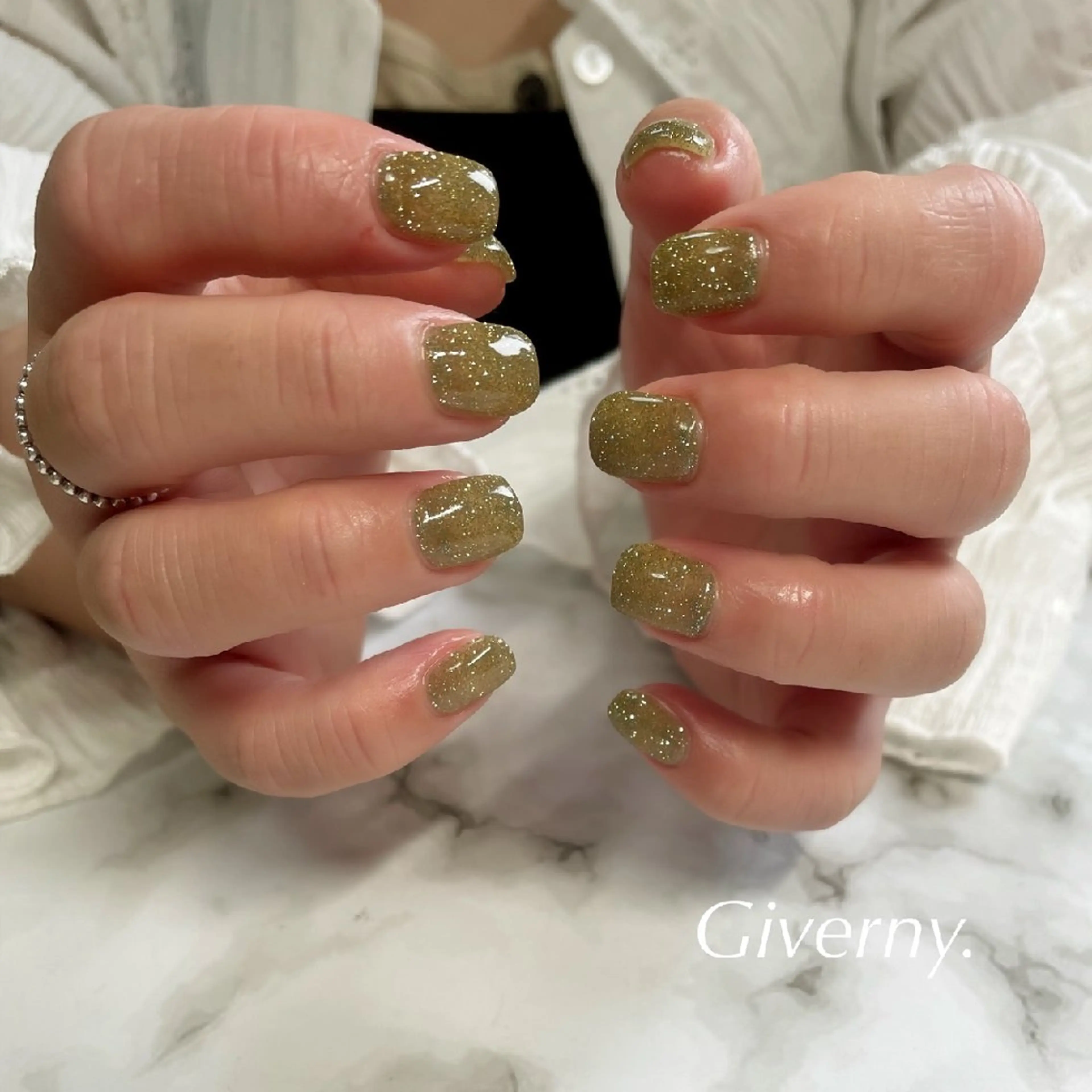 ネイル フラッシュネイル 春ネイル ハンドネイル Giverny .のネイルデザイン