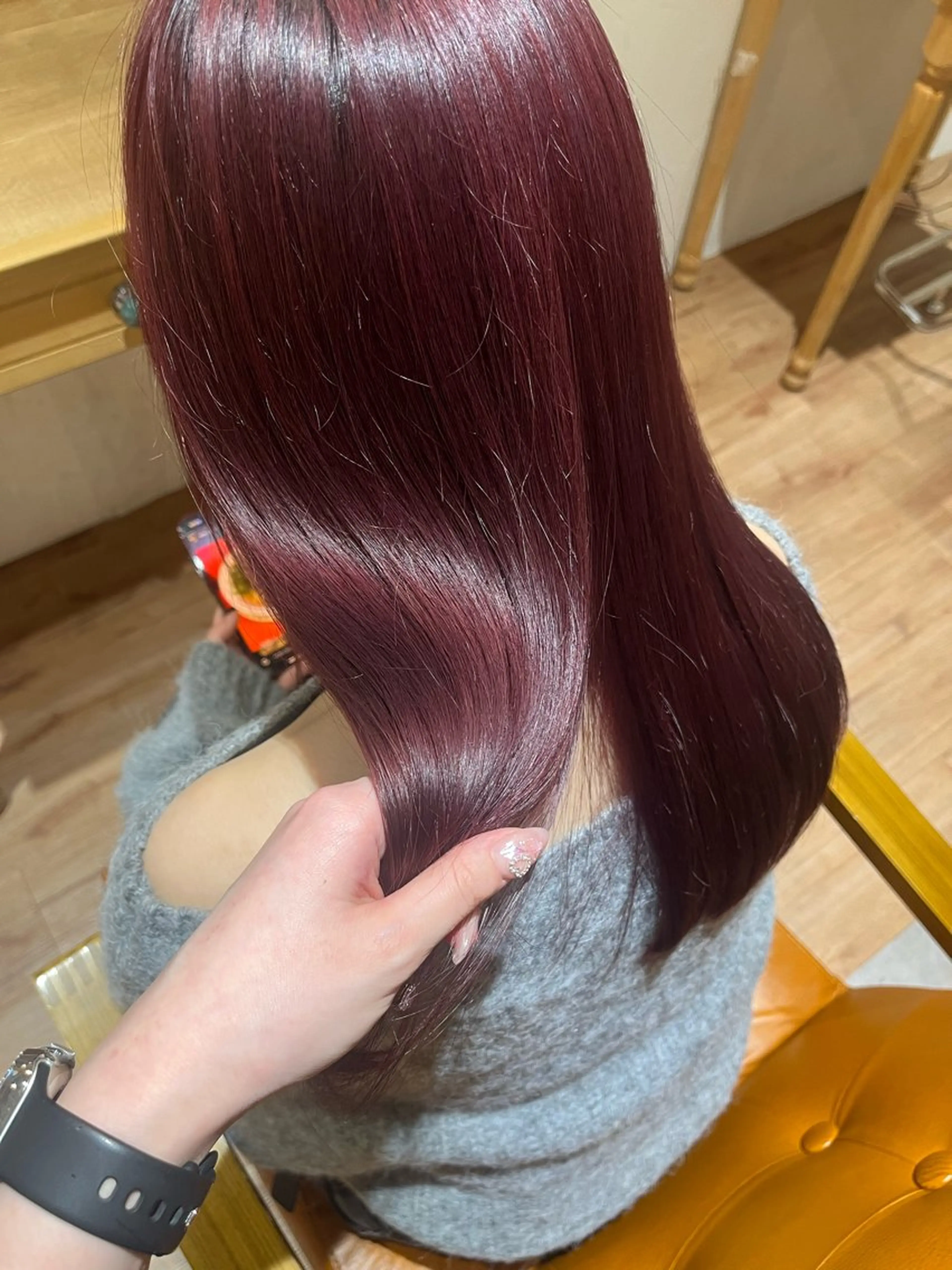 ロング カラー ブリーチ イルミナカラー little lulu 梅田所属・Saya/ショート/ ボブ/大阪/梅田のヘアスタイル