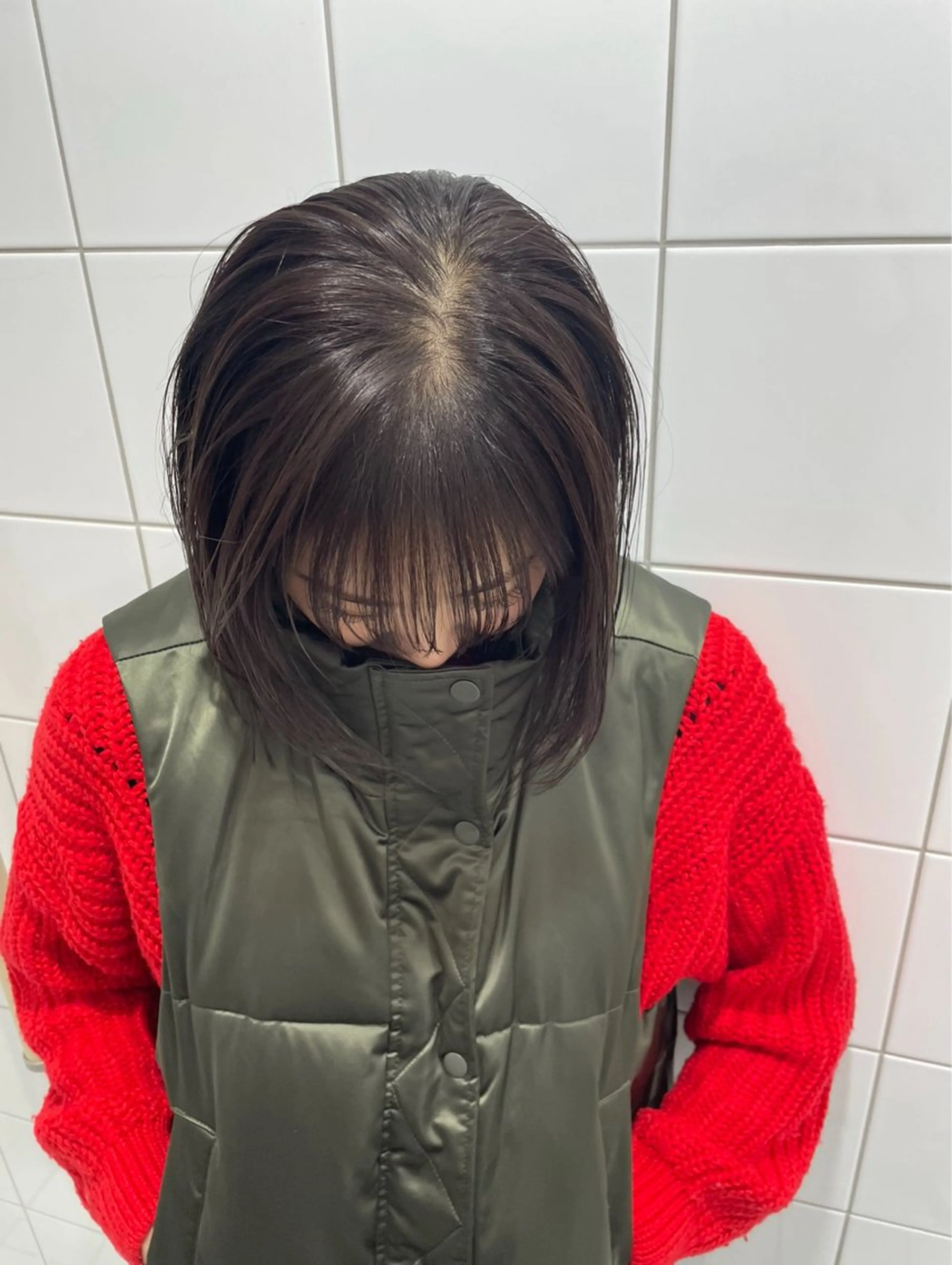 カラー アッシュ アッシュブラウン ブラウンカラー FaB都賀店所属・ボブ/レイヤー/ kusa‪🌱‬のヘアスタイル