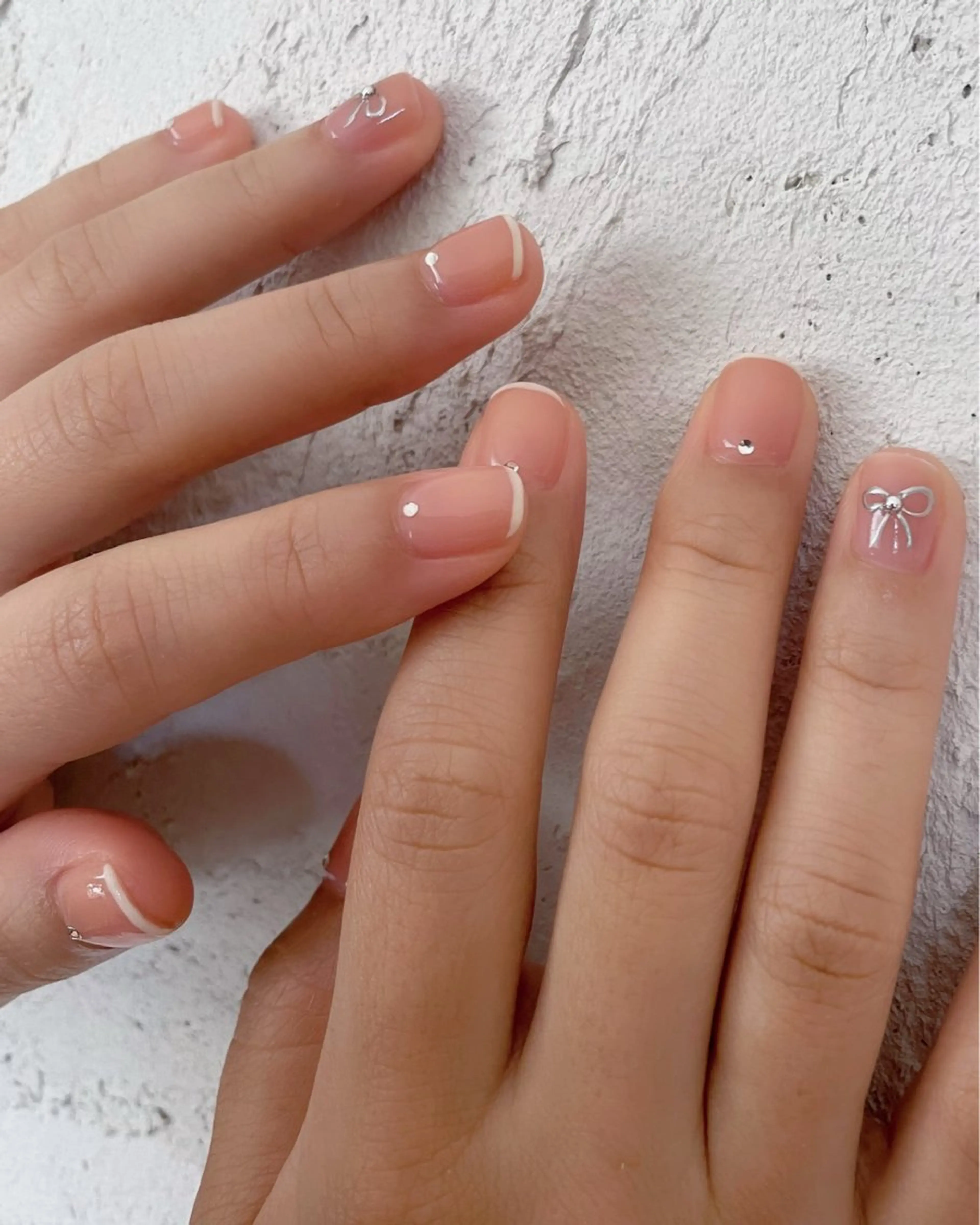 ネイル フレンチネイル 韓国ネイル ニュアンスネイル シンプルネイル ワンホンネイル ハンドネイル "achoe" コエ HARUNAのネイルデザイン