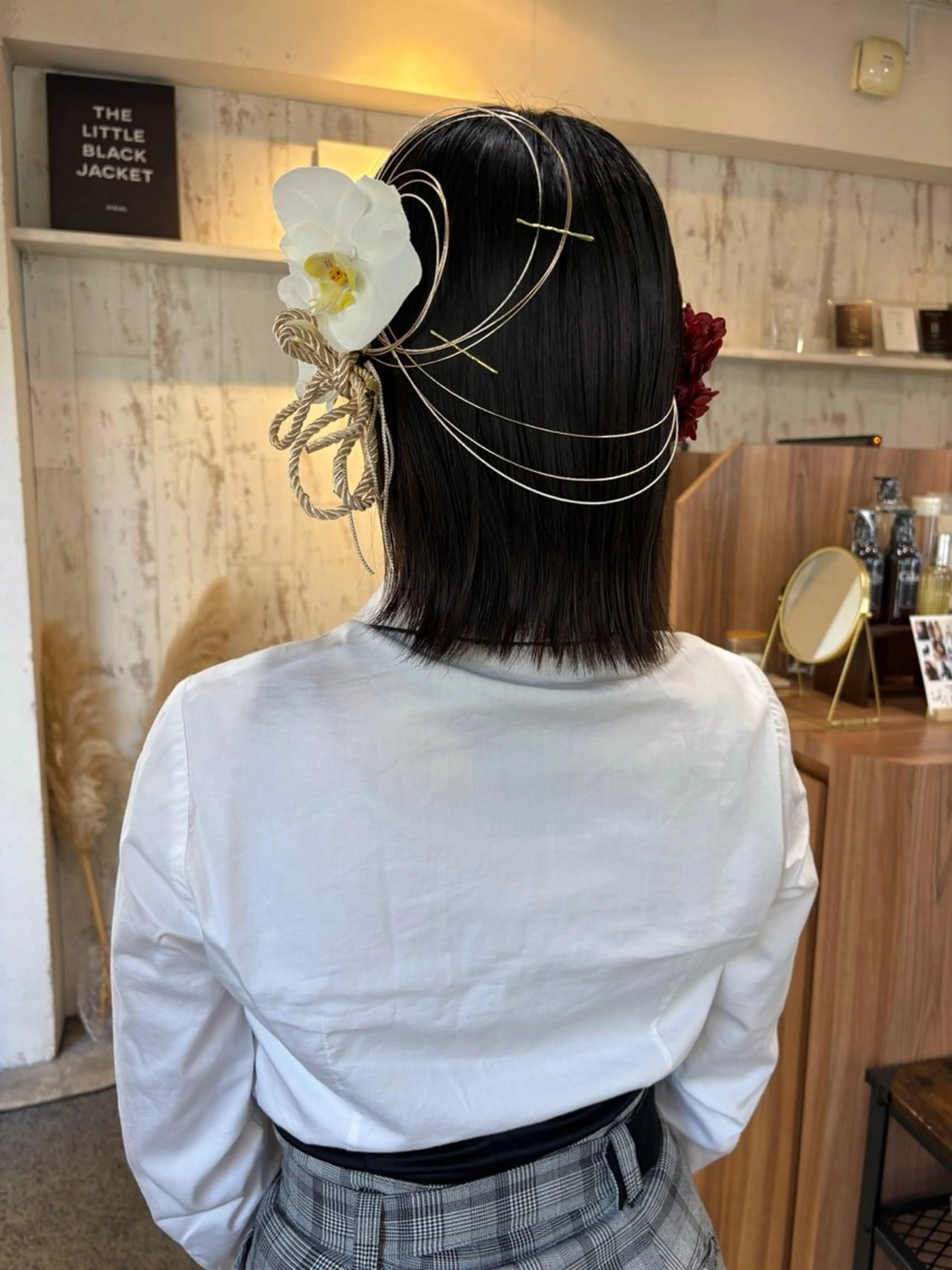 ショート ヘアアレンジ 卒業式のヘアスタイル ヘアセット blink所属・暖色/ブラウン/ 透明感/ゆうかのヘアスタイル