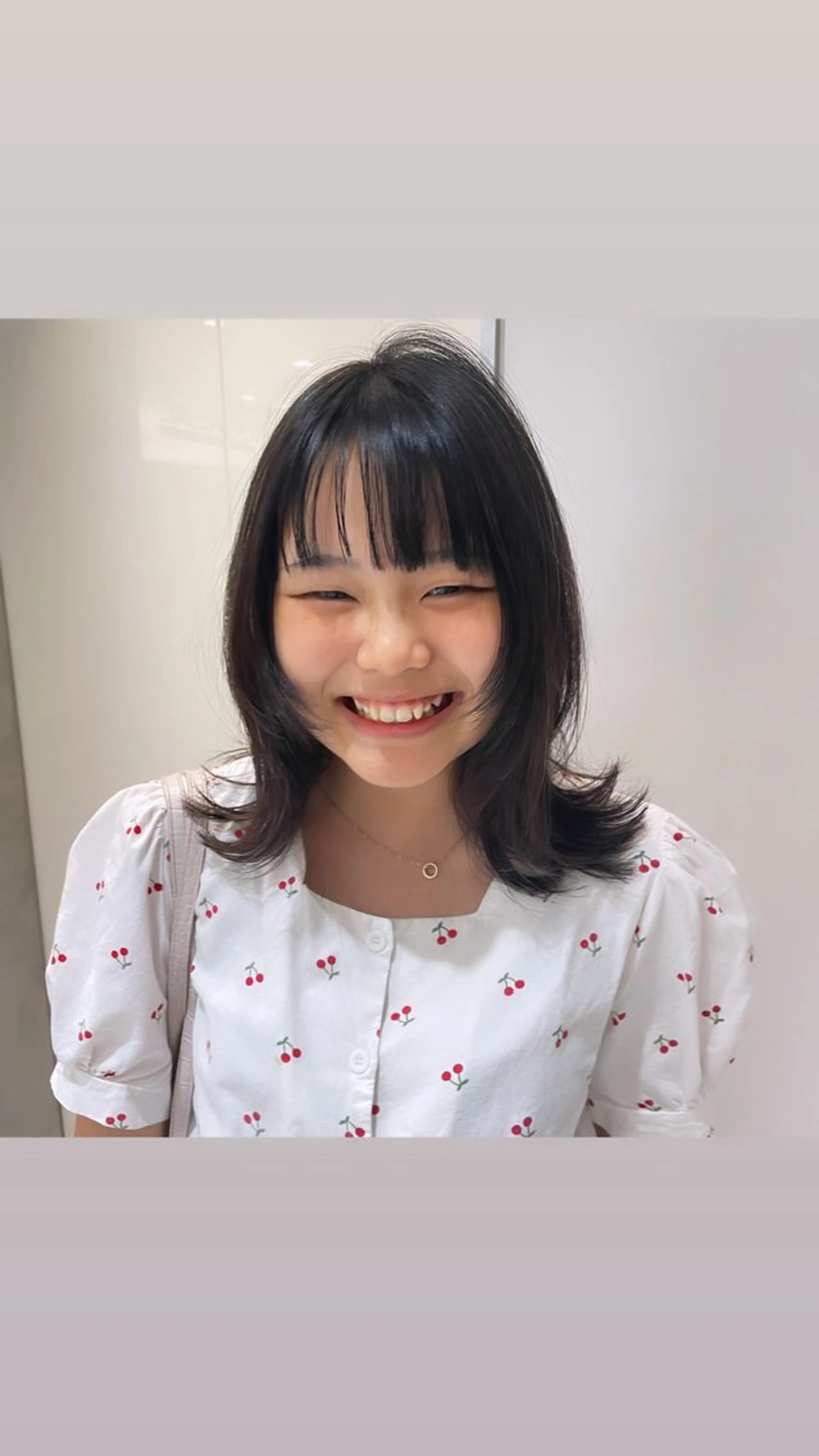 ミディアム カラー ボブパーマ ♡ヨシカワハナコのヘアスタイル