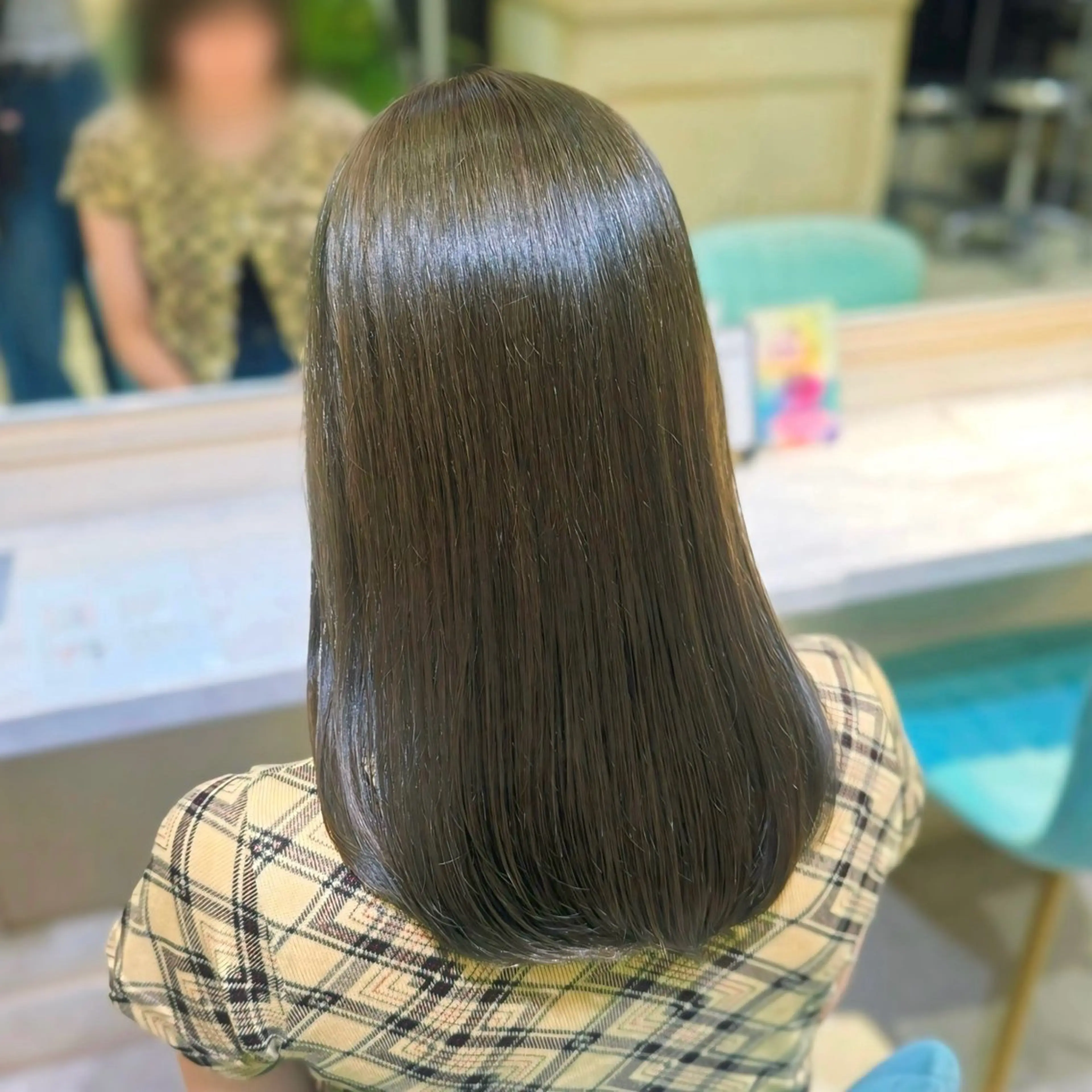 【初回限定】秋におすすめ🫒赤み消しカラー🫒＋ ブリーチなしダブルカラー ＋ 3stepトリートメント#髪質改善#韓国の写真