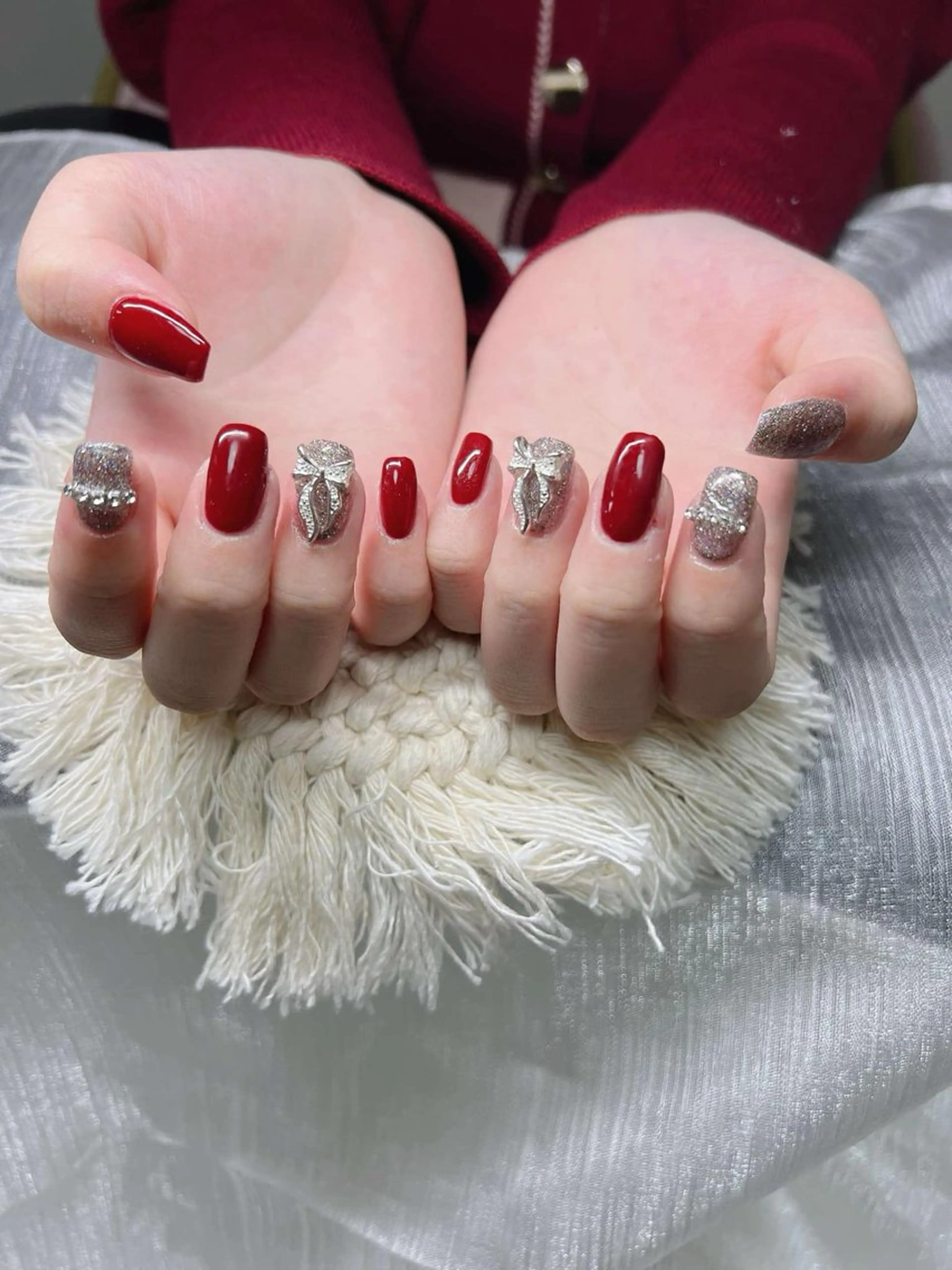 ネイル オーロラネイル チークネイル 長さ出し フットネイル フレンチネイル Lee Nails チップ長さだし専門店のネイルデザイン