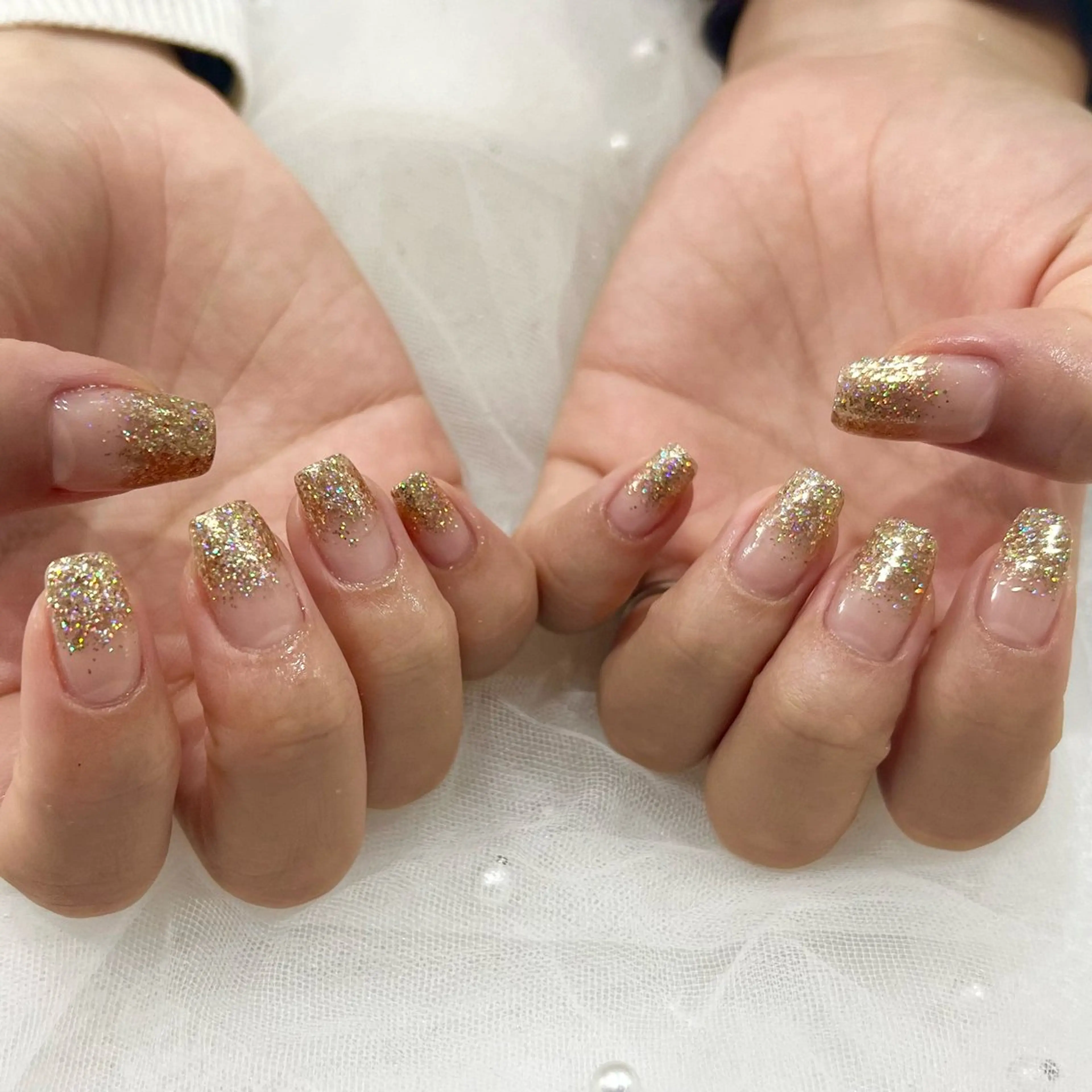 ネイル グラデーション ラメ(グリッター) ラメグラデーション 🧡Shine船橋 鳴海🧡のネイルデザイン