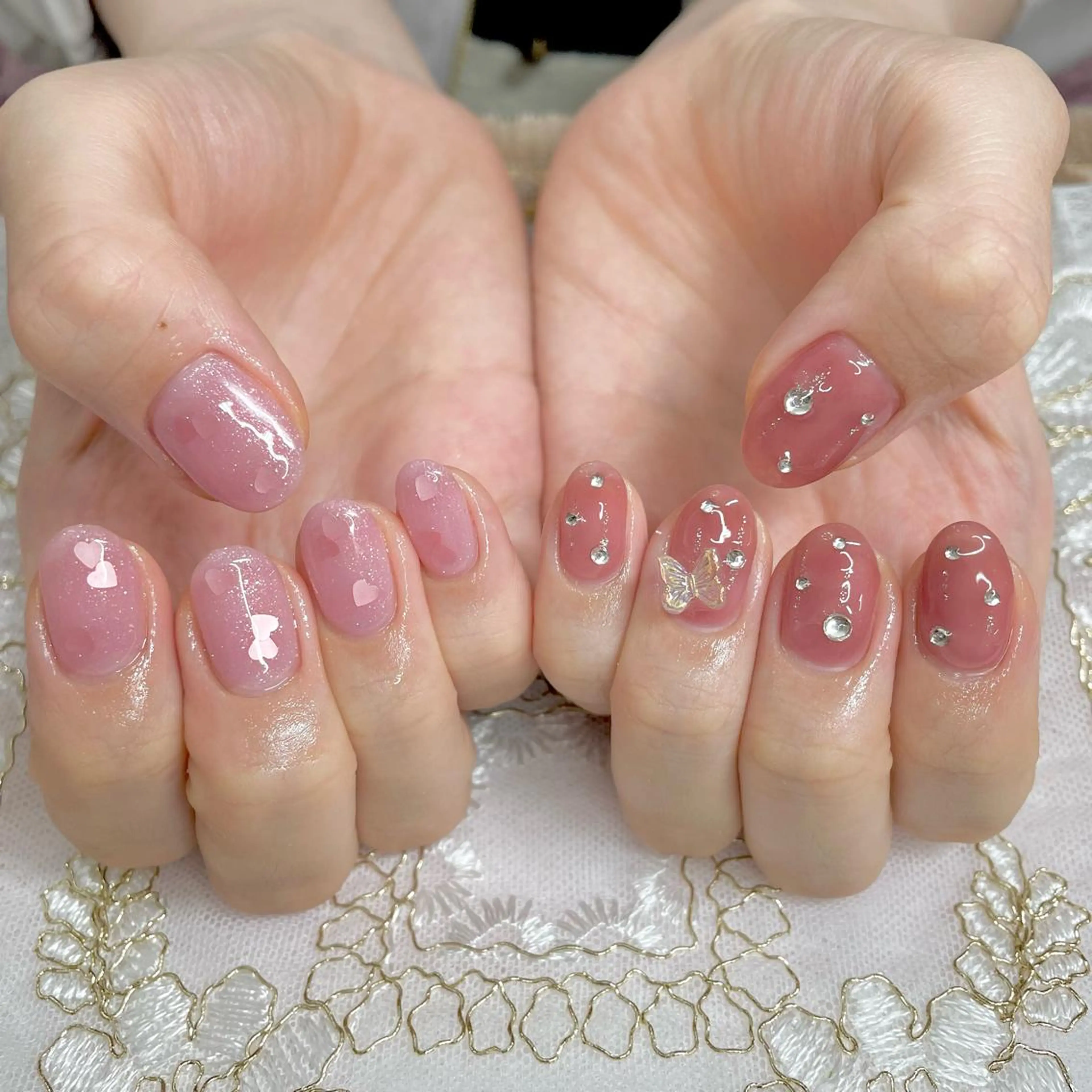 ネイル アートネイル オーロラネイル ジェルネイル 持ち込み ニュアンスネイル J terrace Nailのネイルデザイン