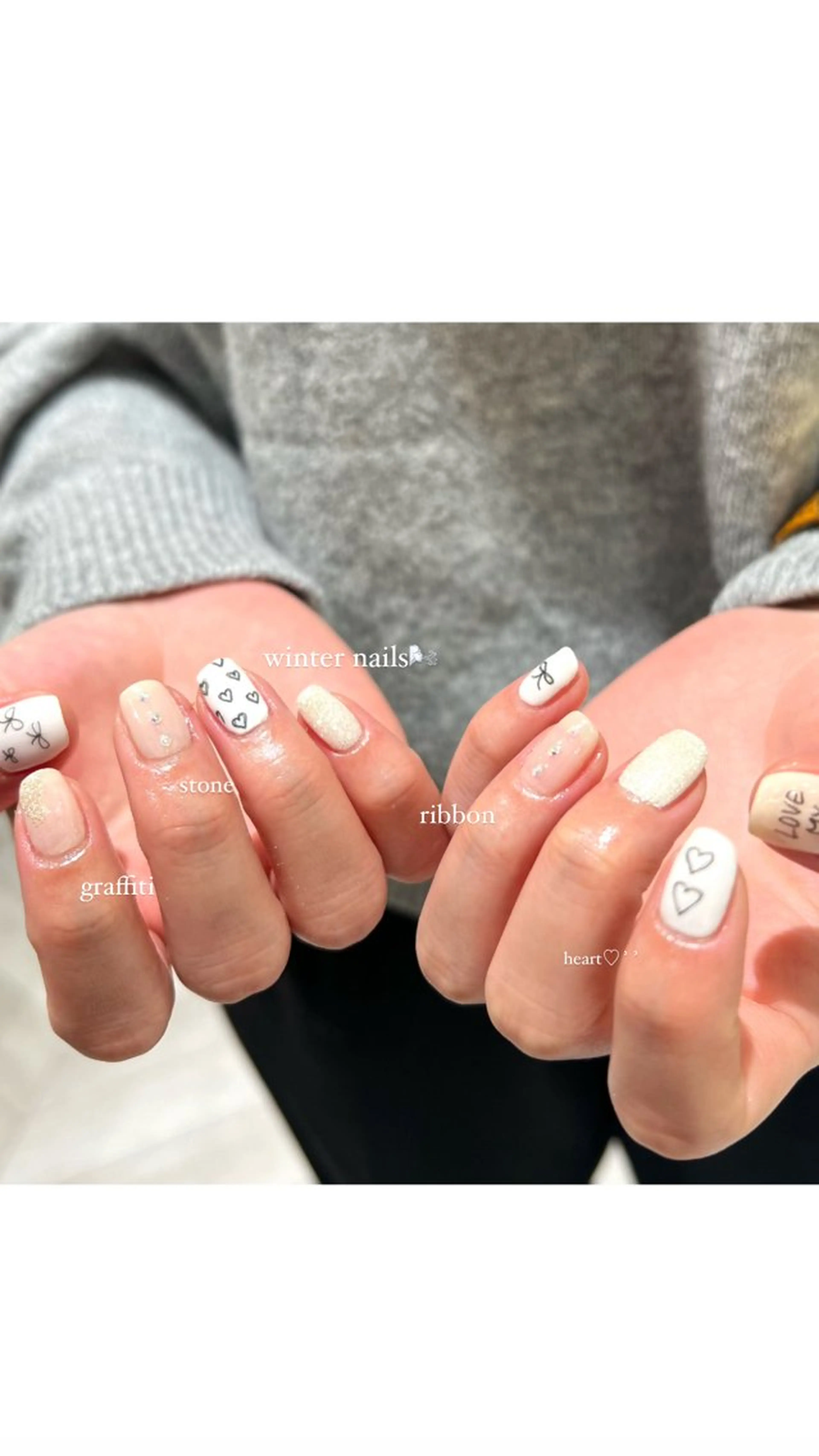 ネイル 冬ネイル ハンドネイル オシャレデザイン 🧺🪽/SHUNOのヘアスタイル