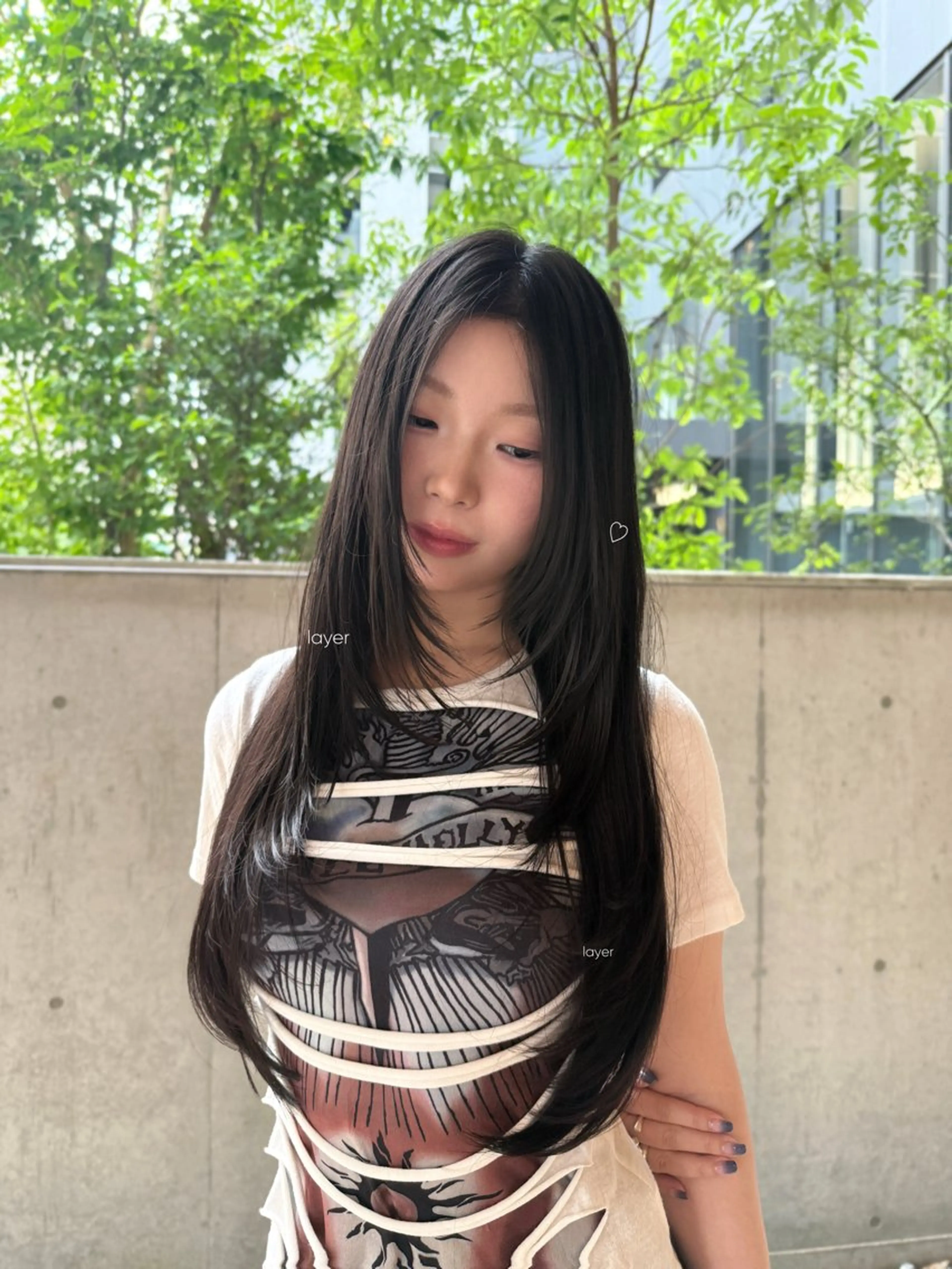 ロング カラー カット ヘアカラー yuuri🎀/大宮 /韓国ヘア/レイヤーのヘアスタイル