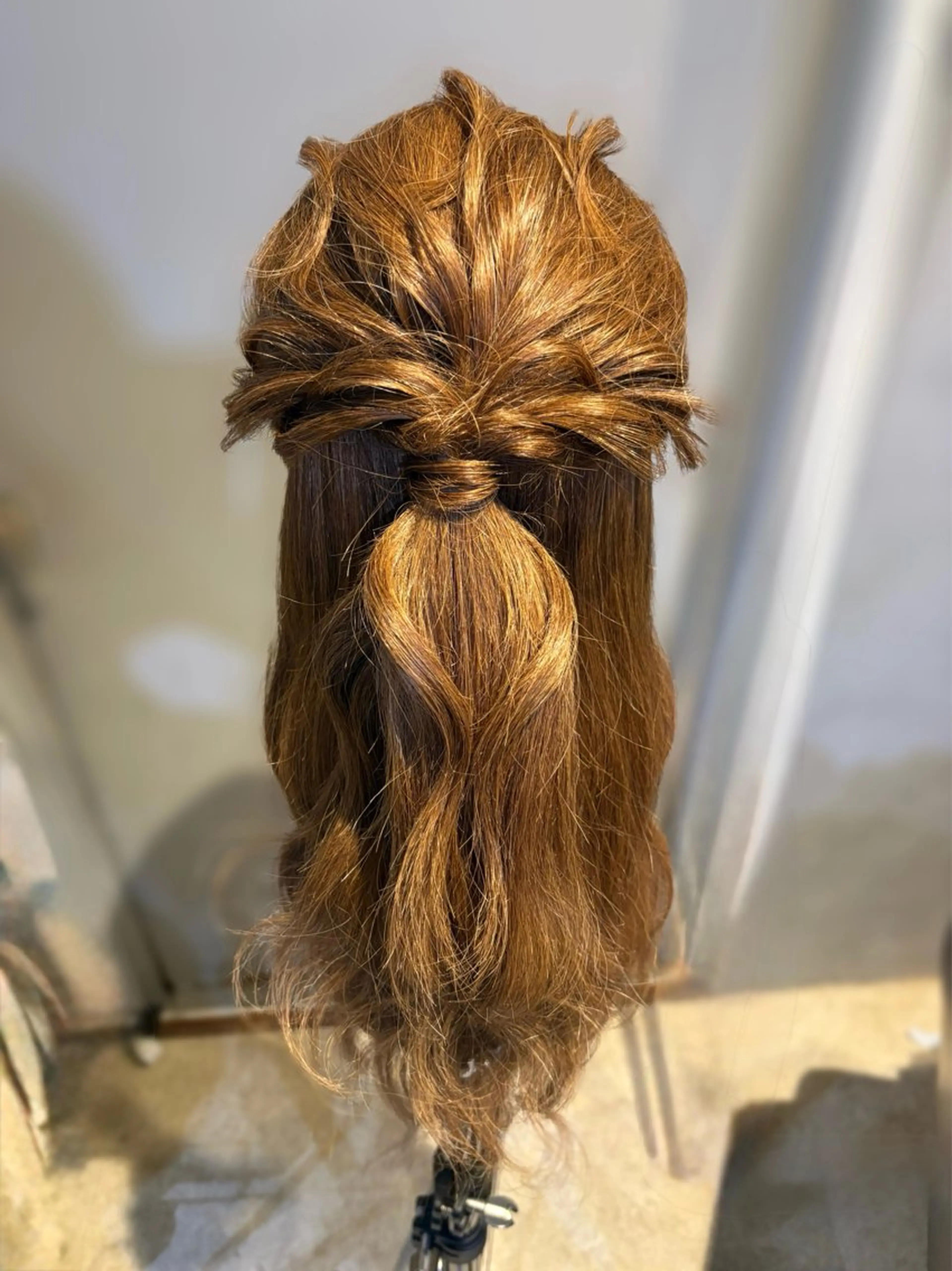 【先着3名様限定✨】ヘアセット👑ハーフアップ金箔、ラメ付き💖の写真