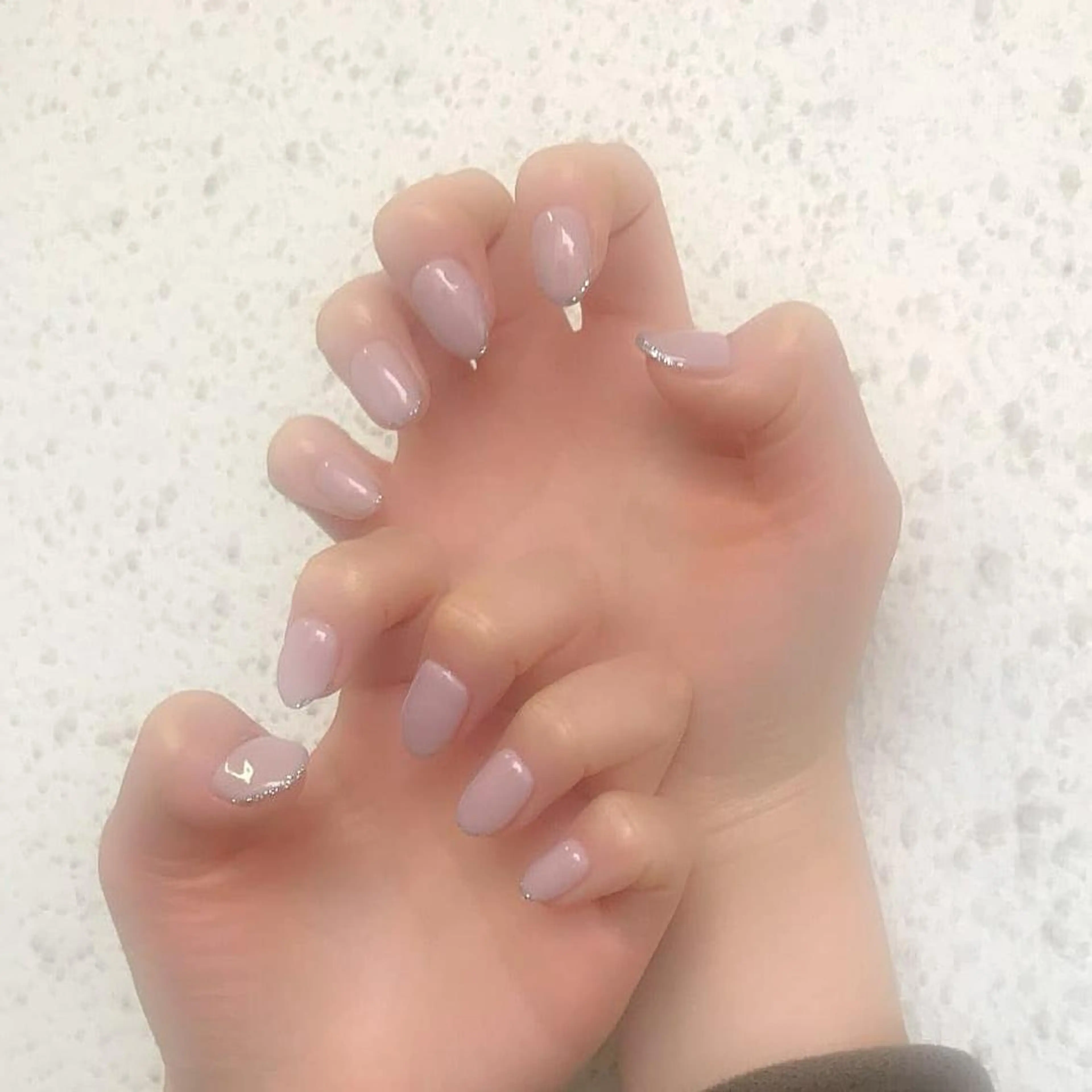 ネイル ラメ(グリッター) シンプルネイル ハンドネイル ハンドケア lyly.nail所属・lylynail YUUKAのネイルデザイン