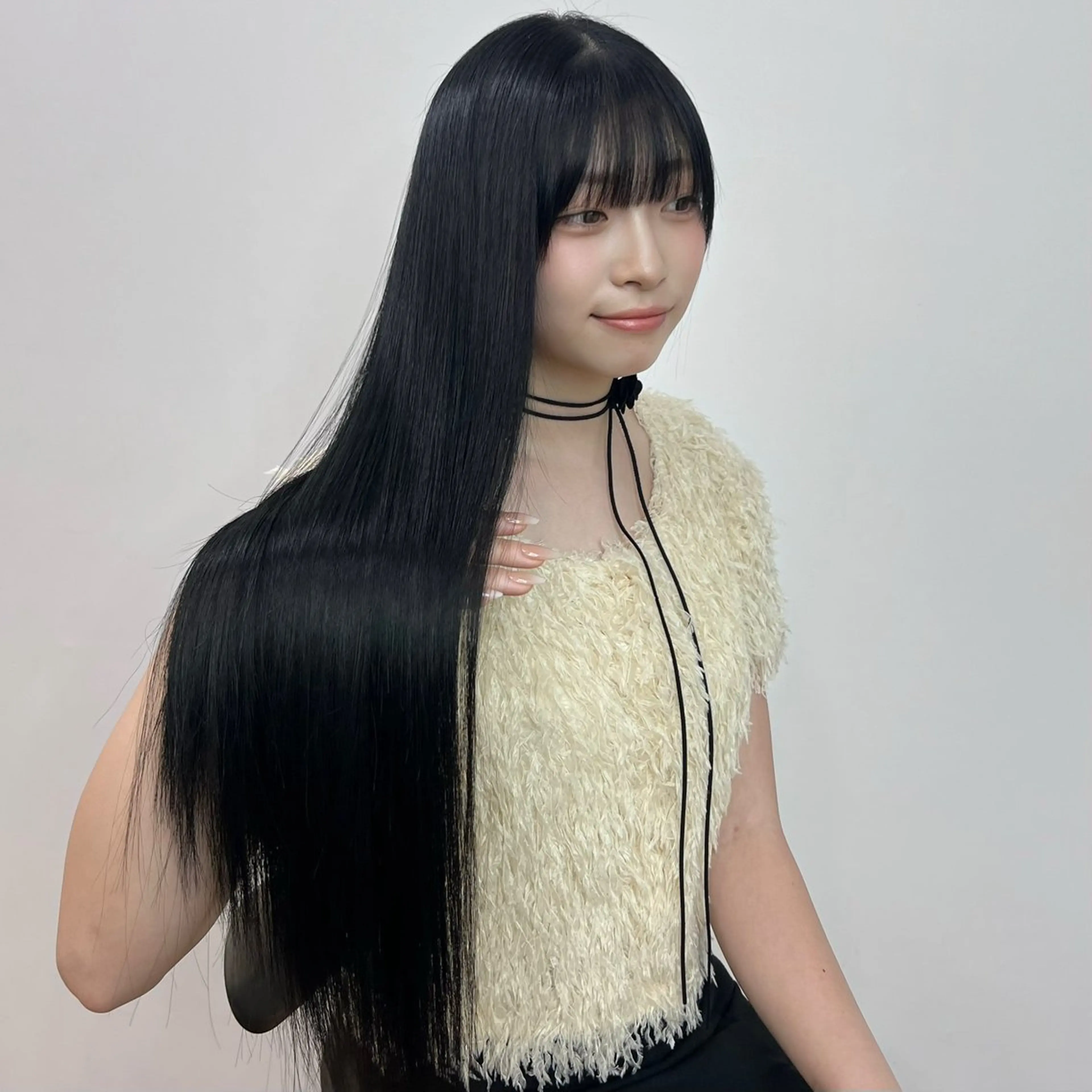 ロング パーマ 縮毛矯正 武田涼レイヤーカット 髪質改善×縮毛矯正のヘアスタイル