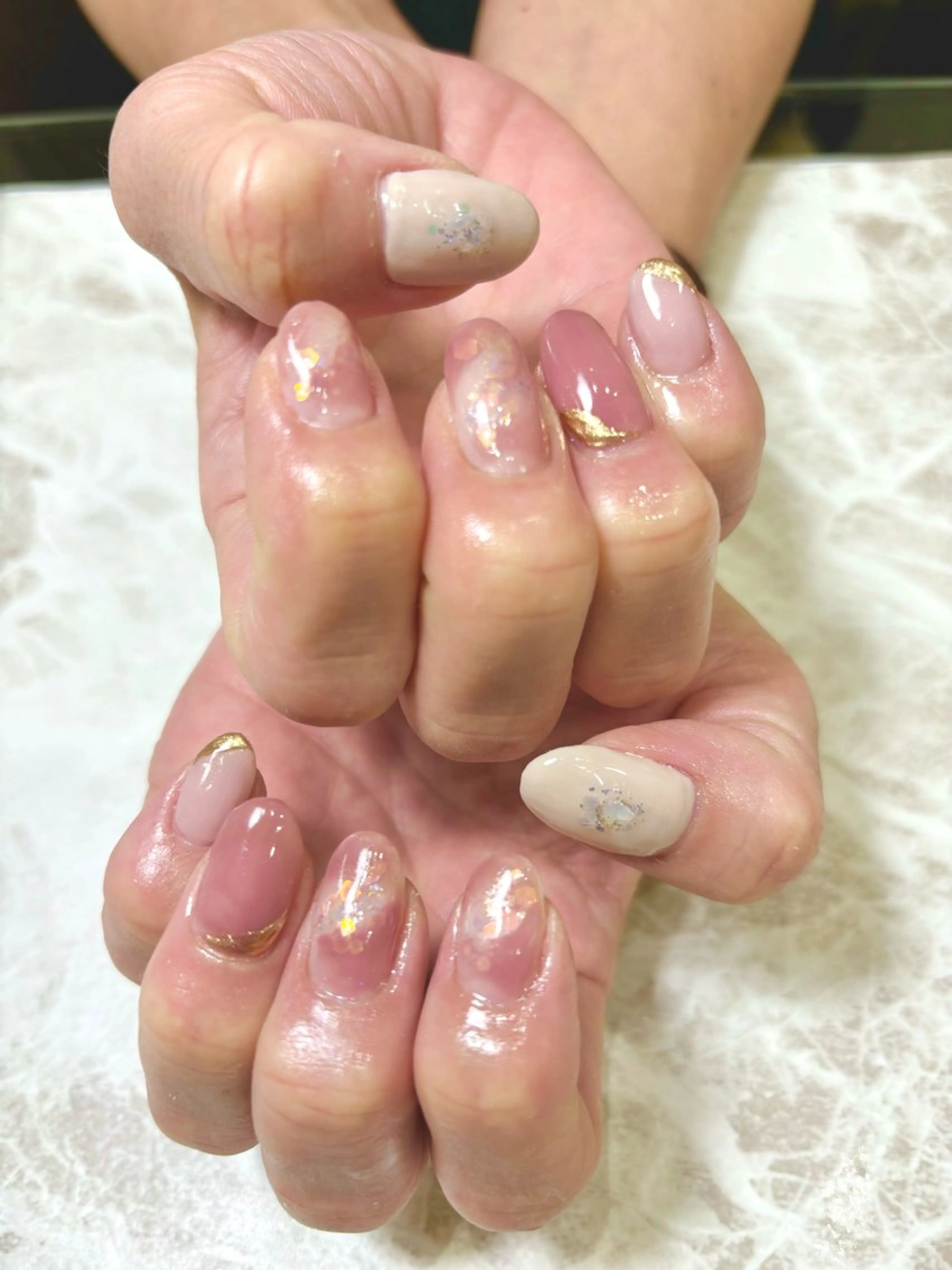 ネイル ニュアンスネイル ピンク PINO 安田のネイルデザイン