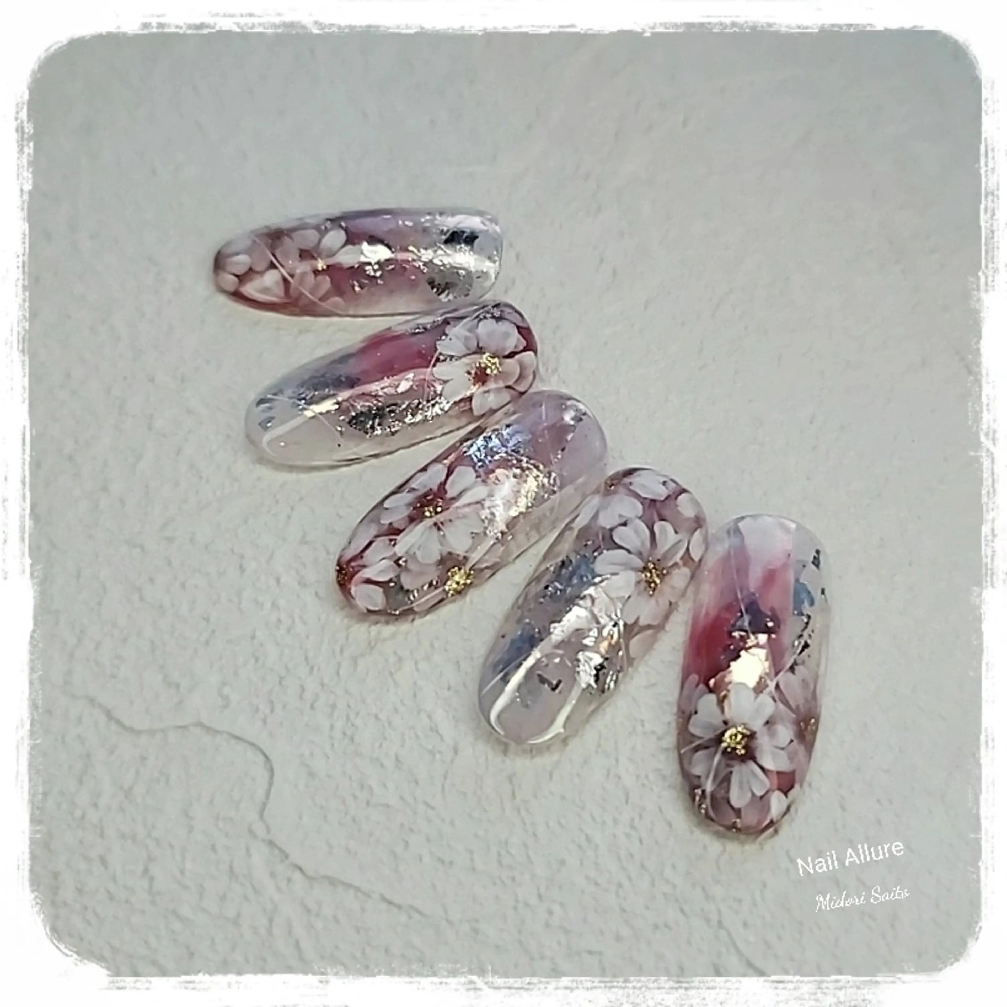 ネイル 桜ネイル ジェルネイル スカルプネイル Nail Allure(ネイル アルーア)所属・Nail Allureのネイルデザイン