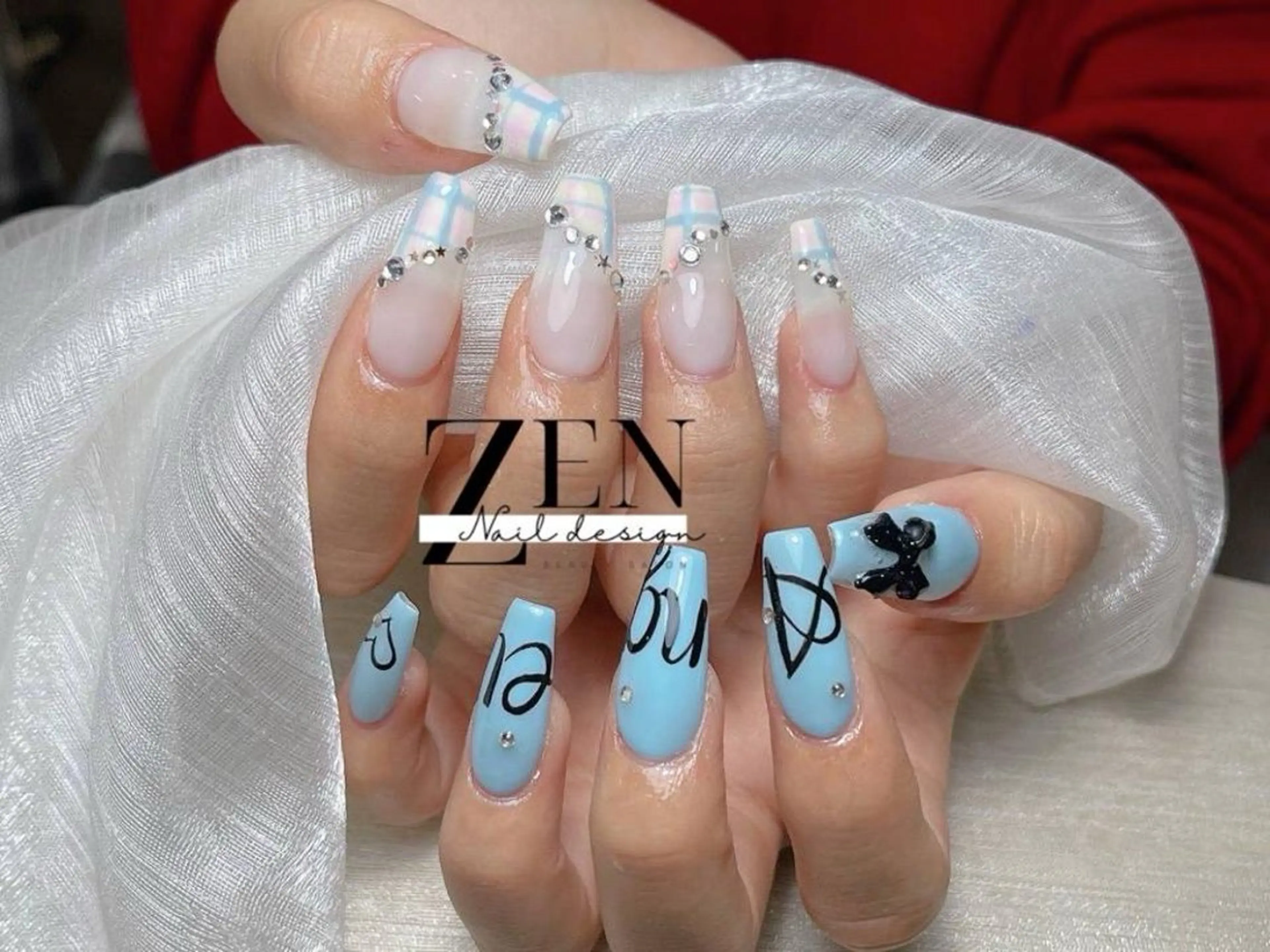 ネイル チークネイル 長さ出し フレンチネイル 韓国ネイル マグネットネイル ハンドネイル Zen Nail Design 池袋のネイルデザイン