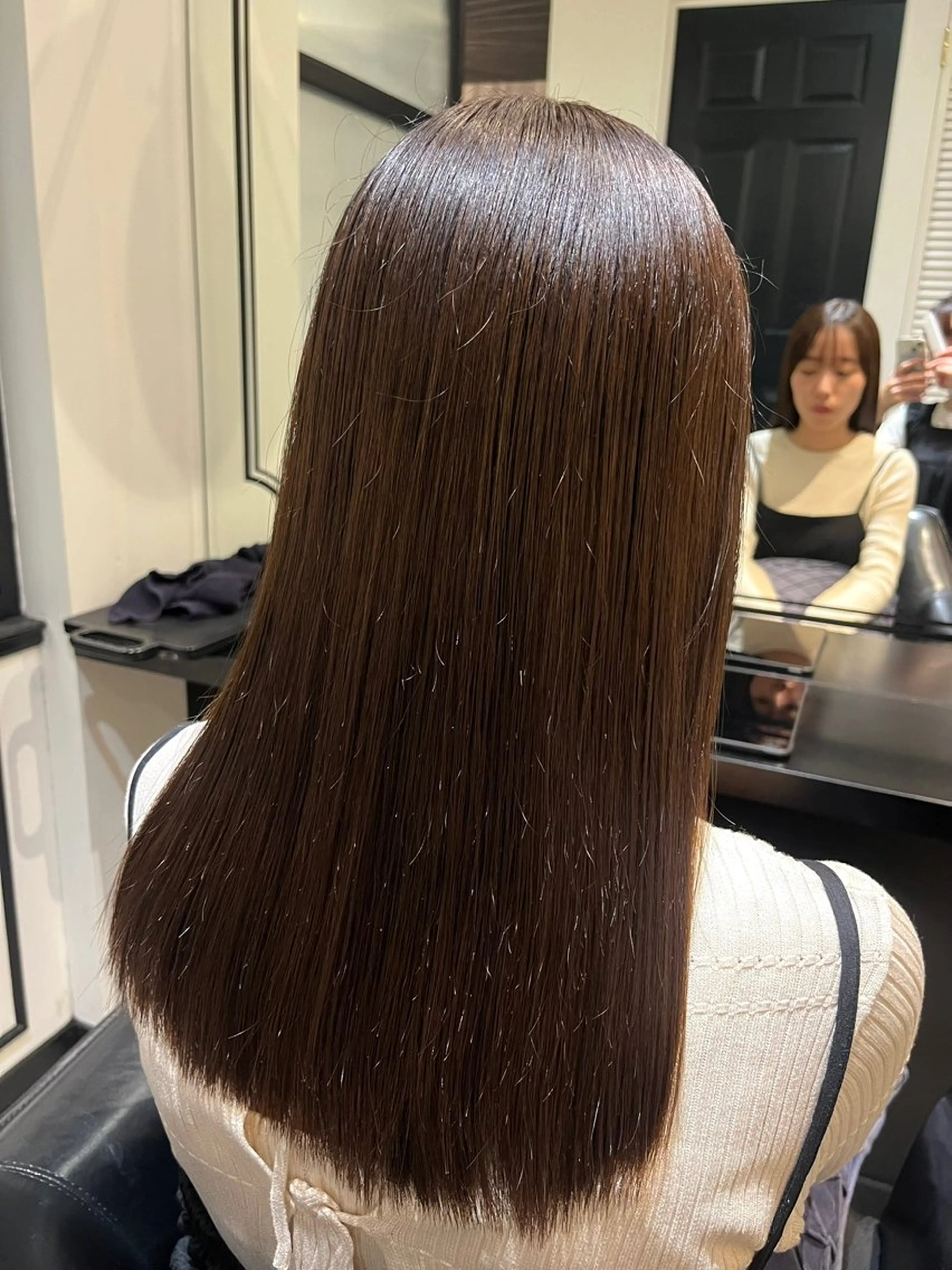 セミロング カラー ベージュカラー カット ヘアカラー トリートメント Cadre新小岩🫧 栗原葵のヘアスタイル