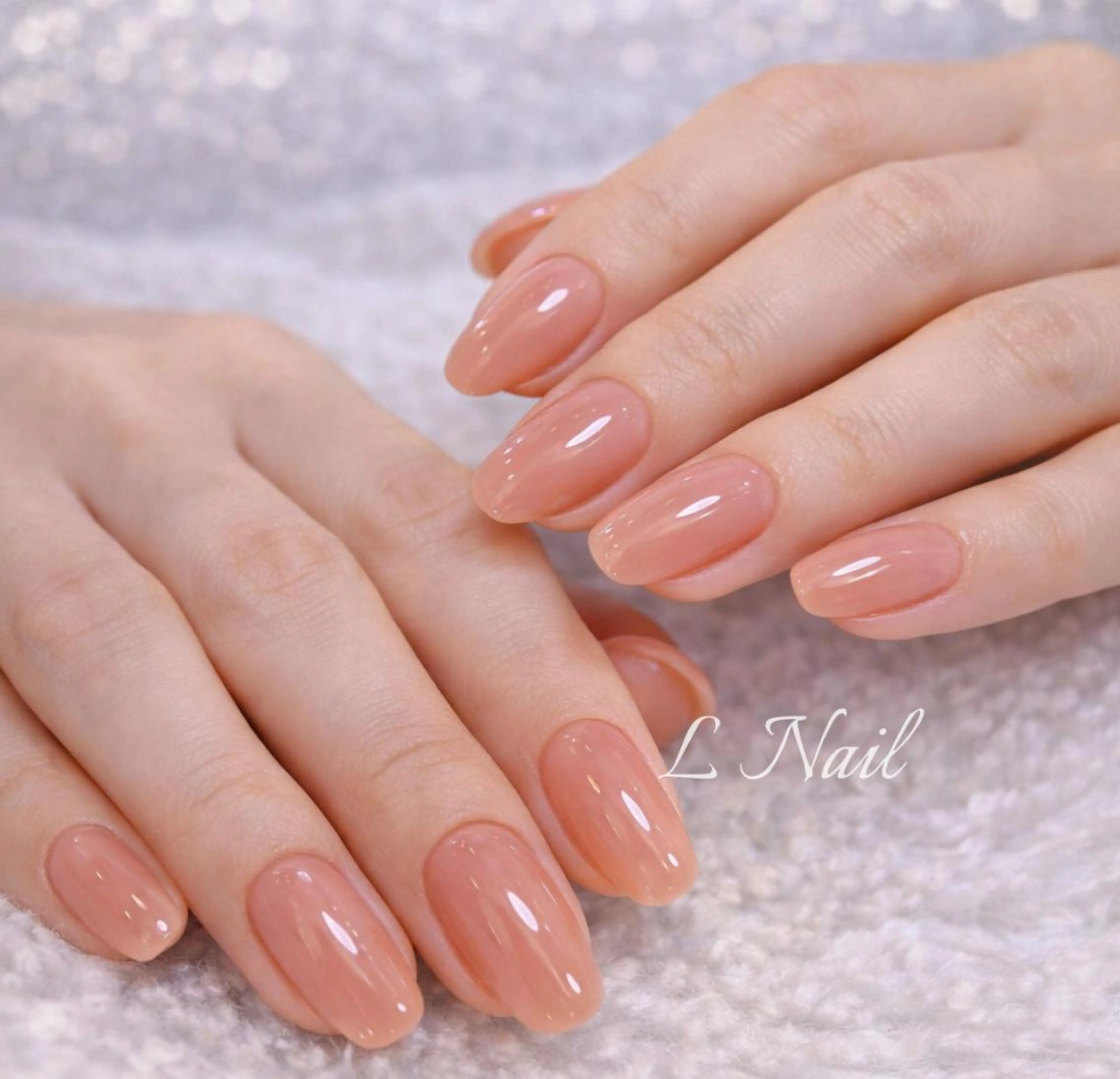 ネイル ドット ジェルネイル ガーリー レース リボン ハンドネイル ハンドケア L Nailのネイルデザイン