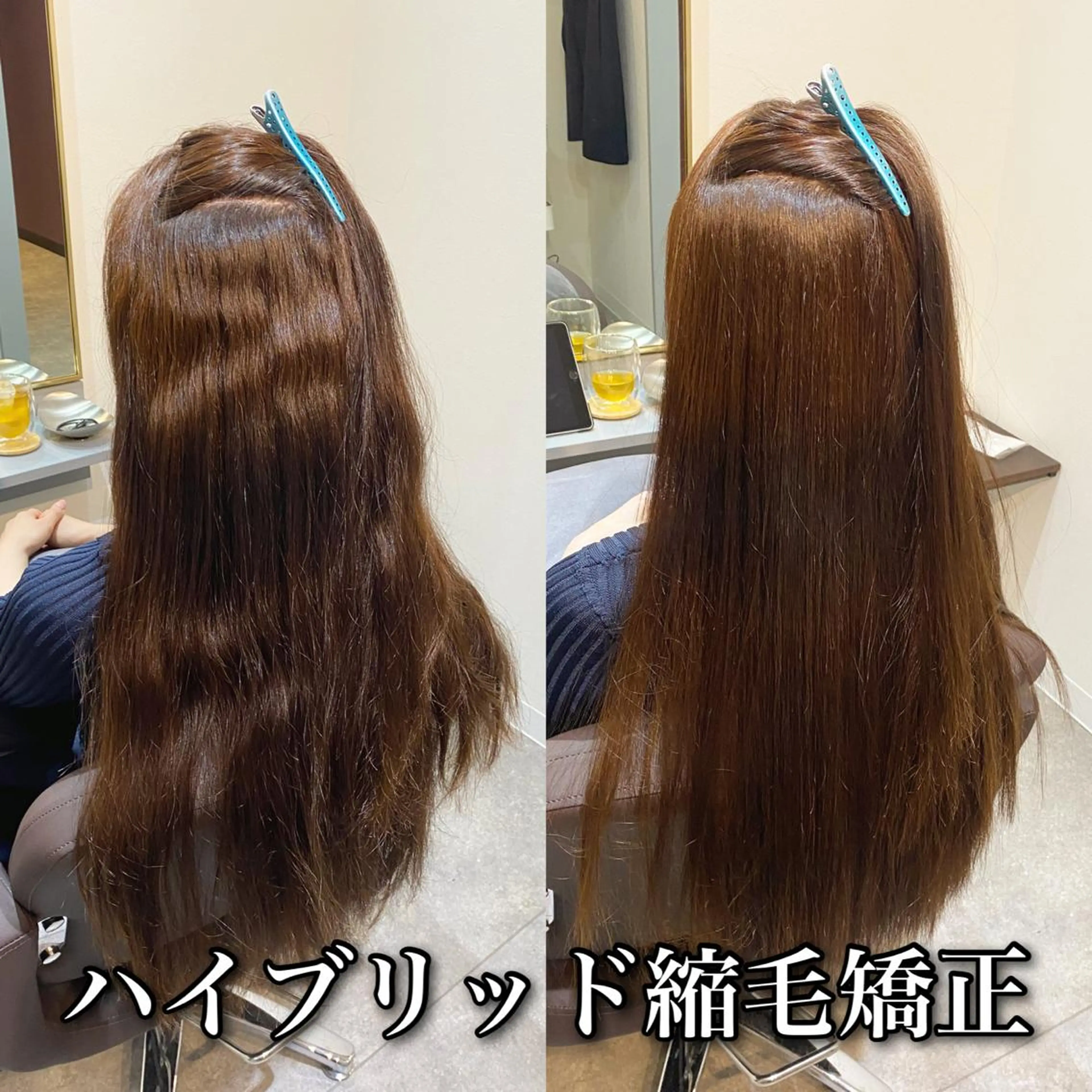 ロング パーマ 伸ばしかけ ロング ブリーチ縮毛矯正/ デサキ ショウヘイのヘアスタイル