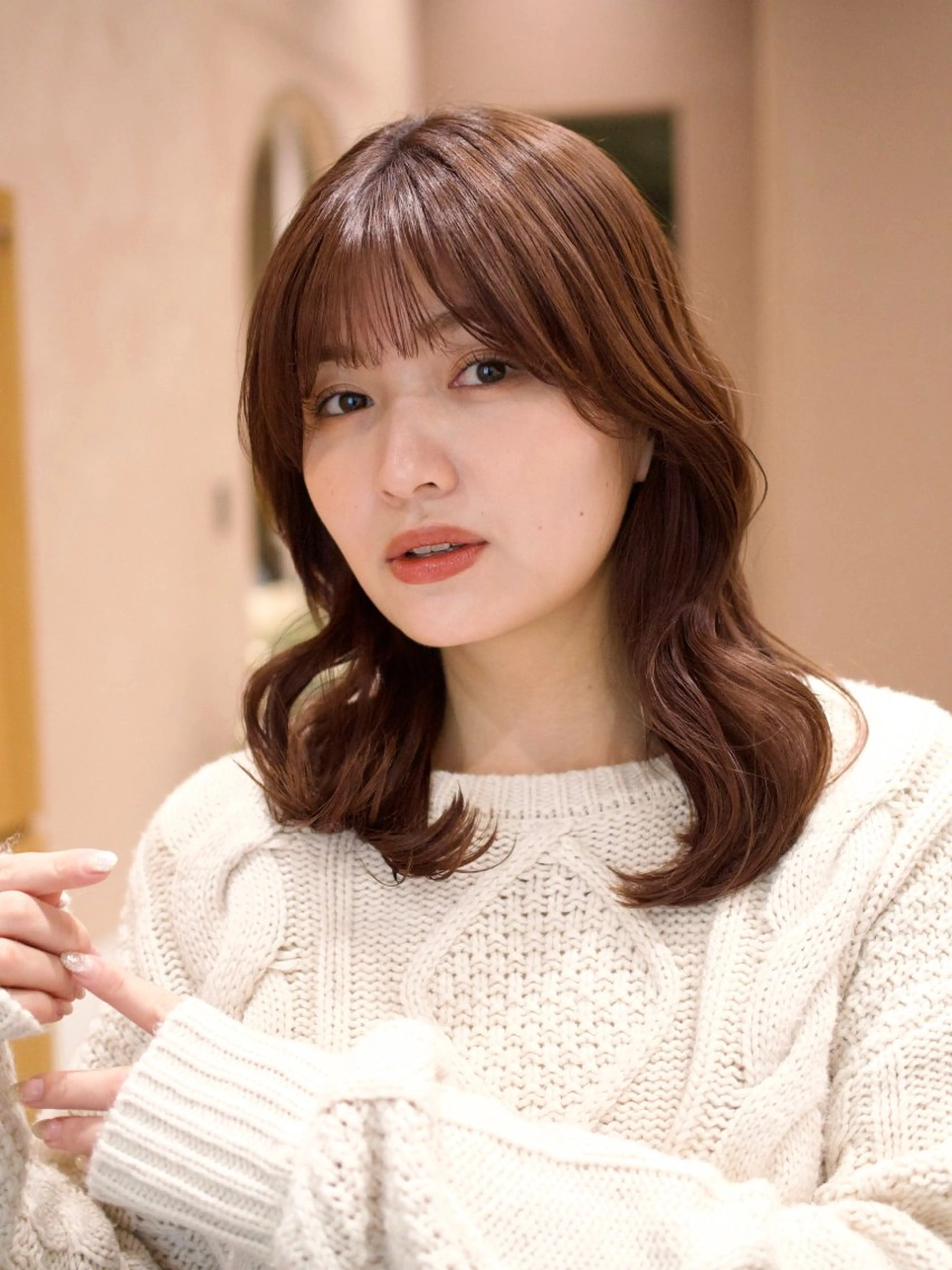 ミディアム カラー カット ヘアカラー トリートメント 💖🌷越後 遥🌷💖のヘアスタイル