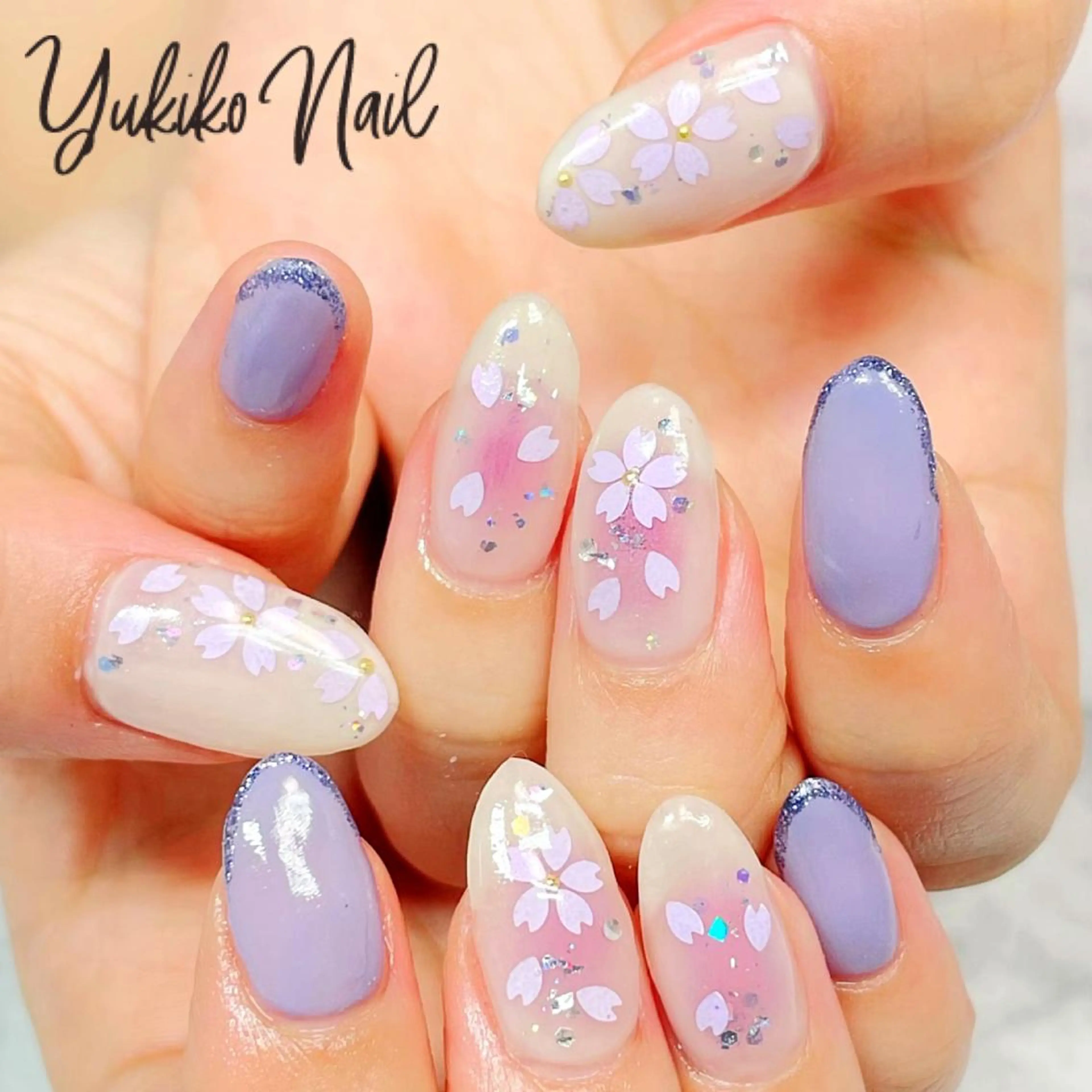 ネイル チークネイル 桜ネイル 春ネイル ハンドネイル ユキコ ネイルのネイルデザイン