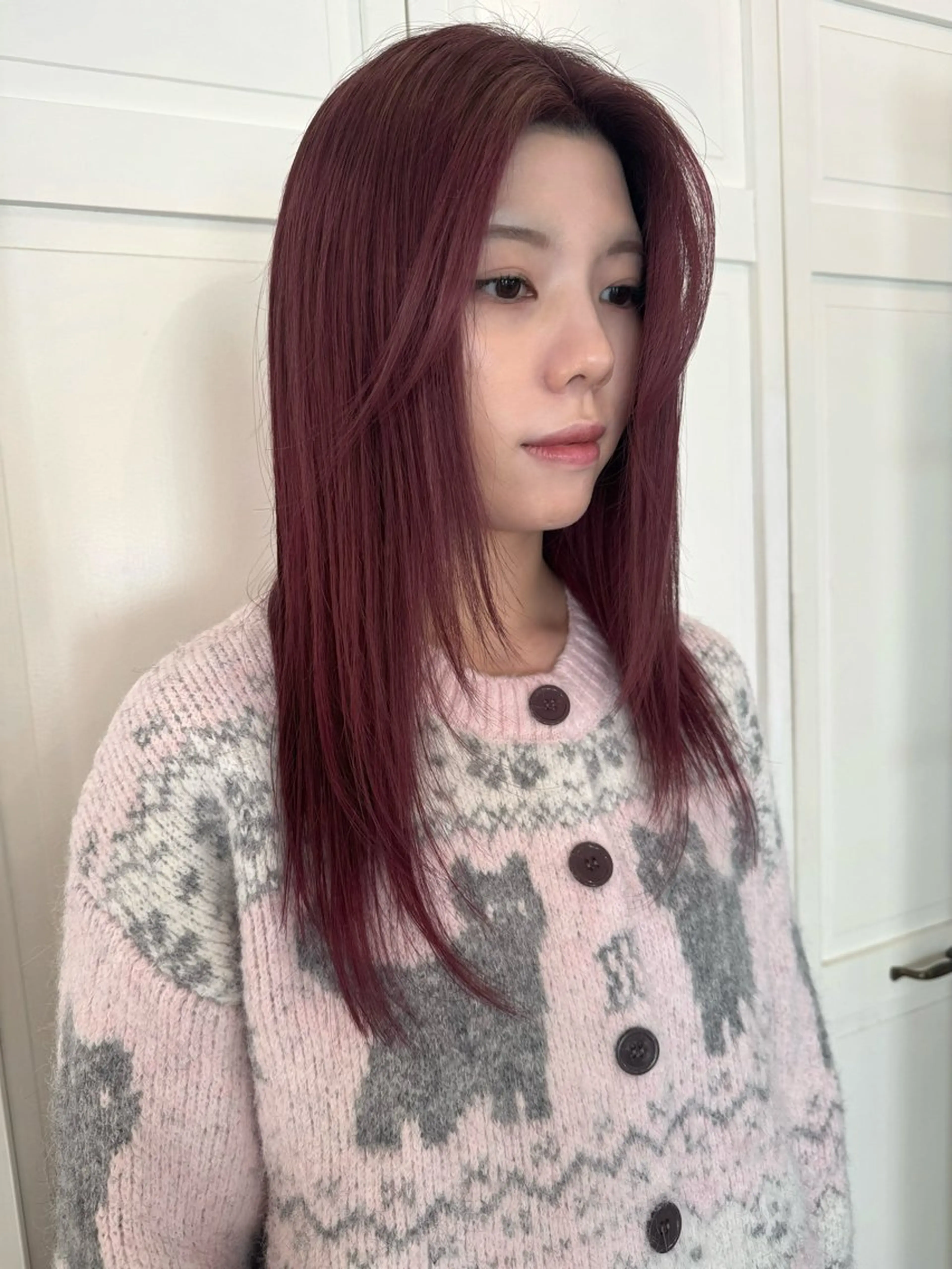 カラー ヘアカラー ブリーチカラー🎀 韓国風/寺門美優のヘアスタイル