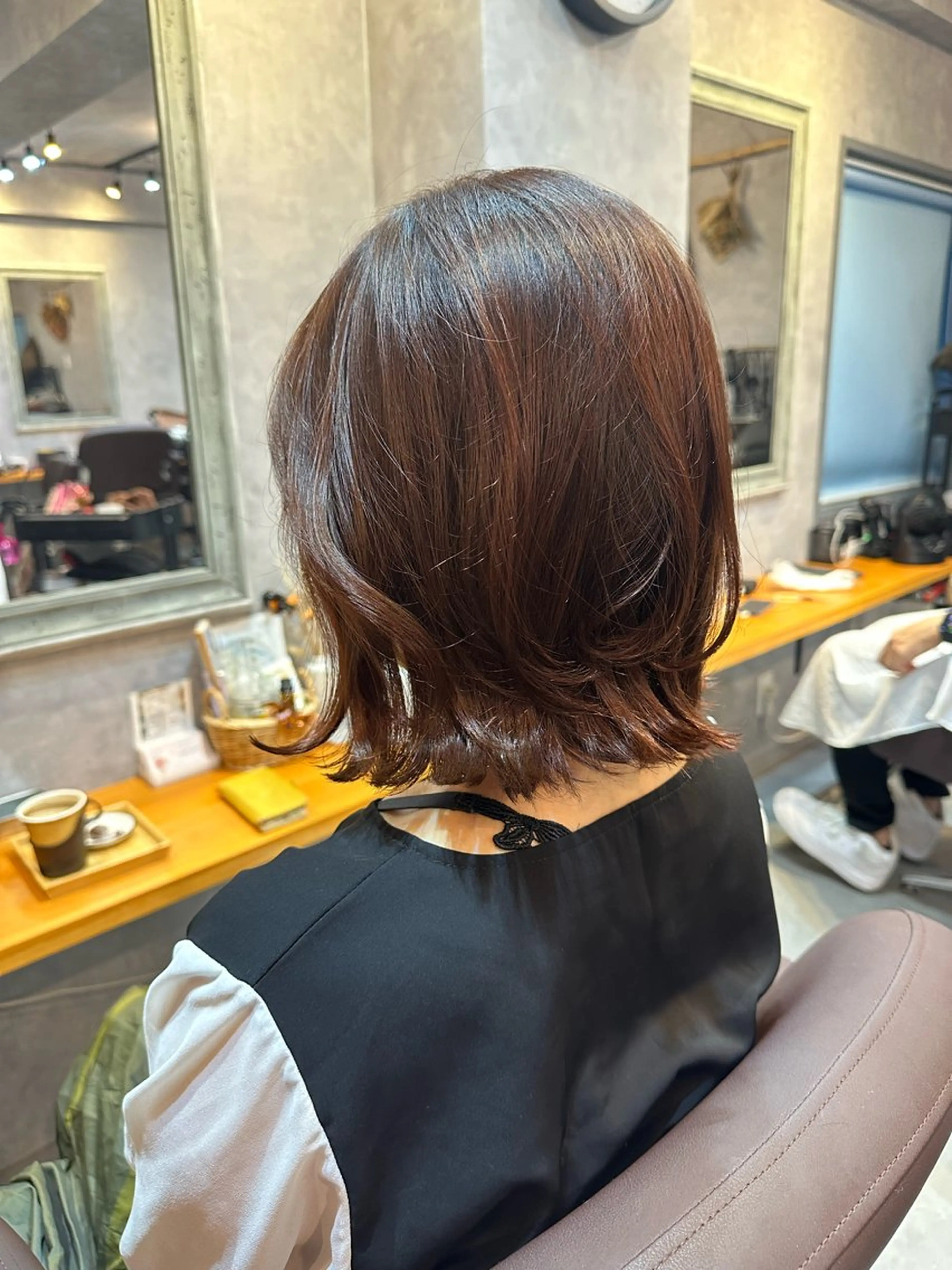 ミディアム カラー カット ヘアカラー トリートメント trym/ 木原裕希のヘアスタイル