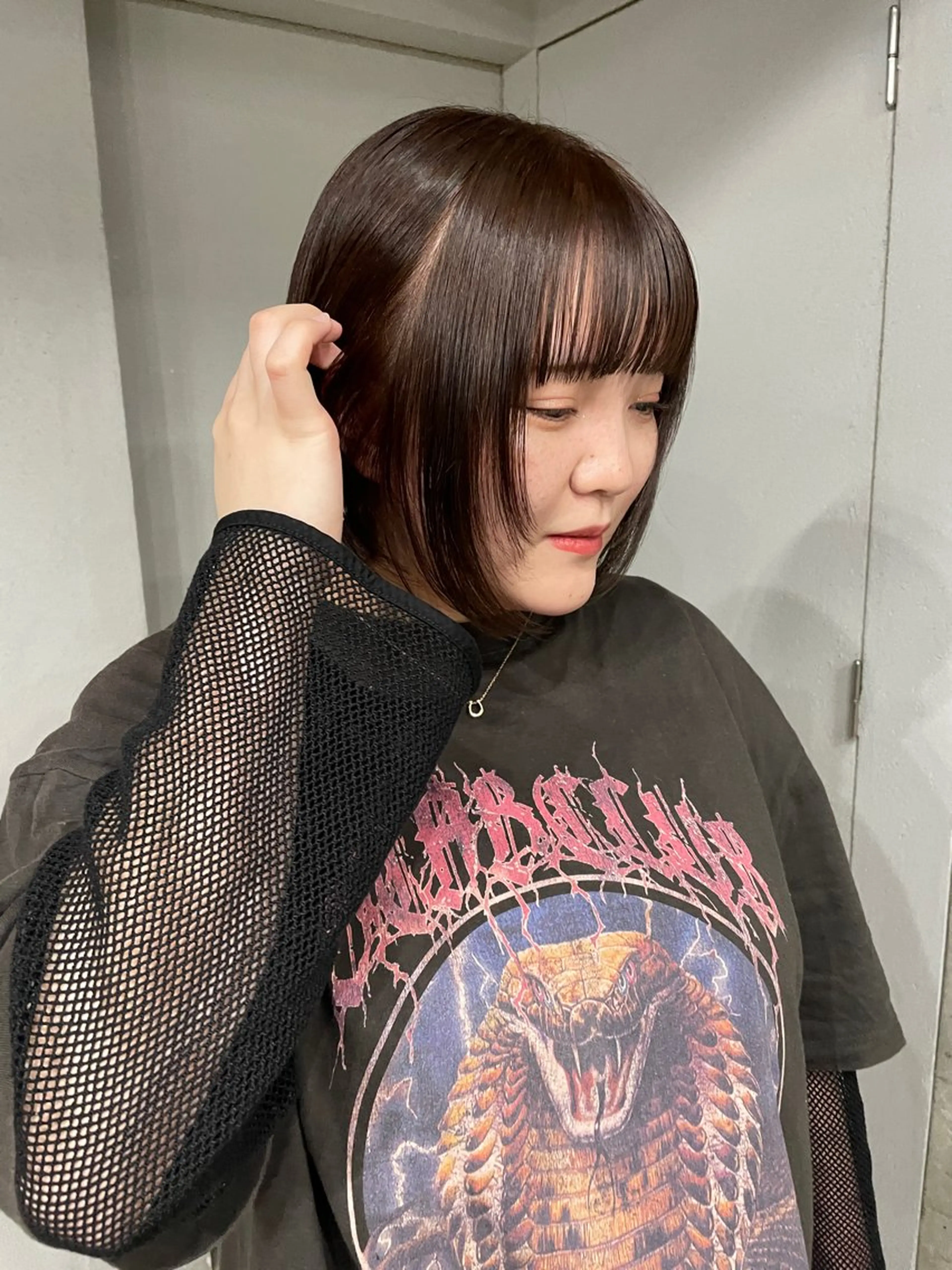 ミディアム カラー カット ヘアカラー トリートメント 表参道/髪質改善・ 透明感 colorのヘアスタイル