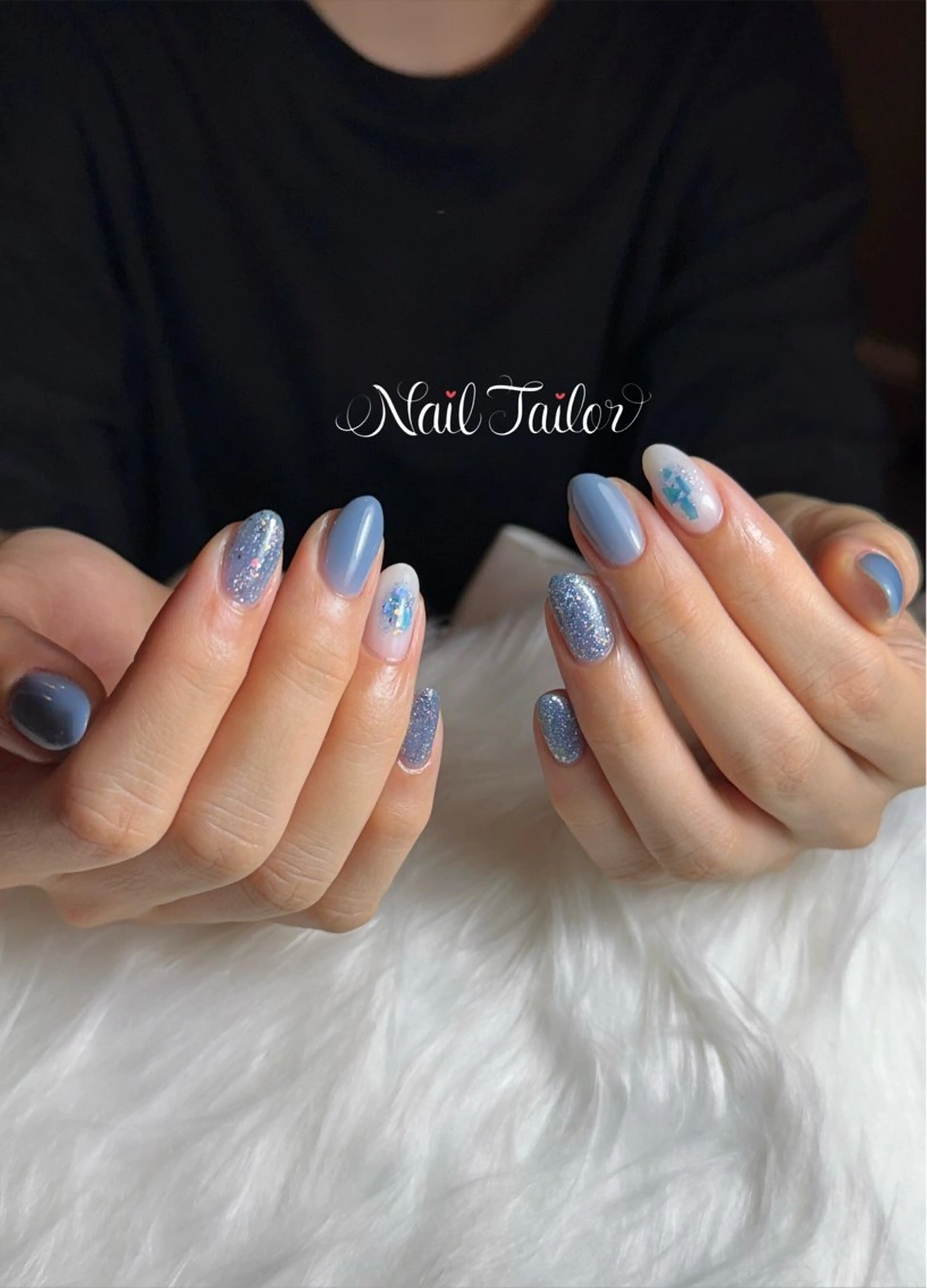 ネイル フラッシュネイル 水色 ワンカラーネイル ハンドネイル 〜Nail Tailor〜 ネイルテイラー所属・NailTailor ネイルテイラーのネイルデザイン