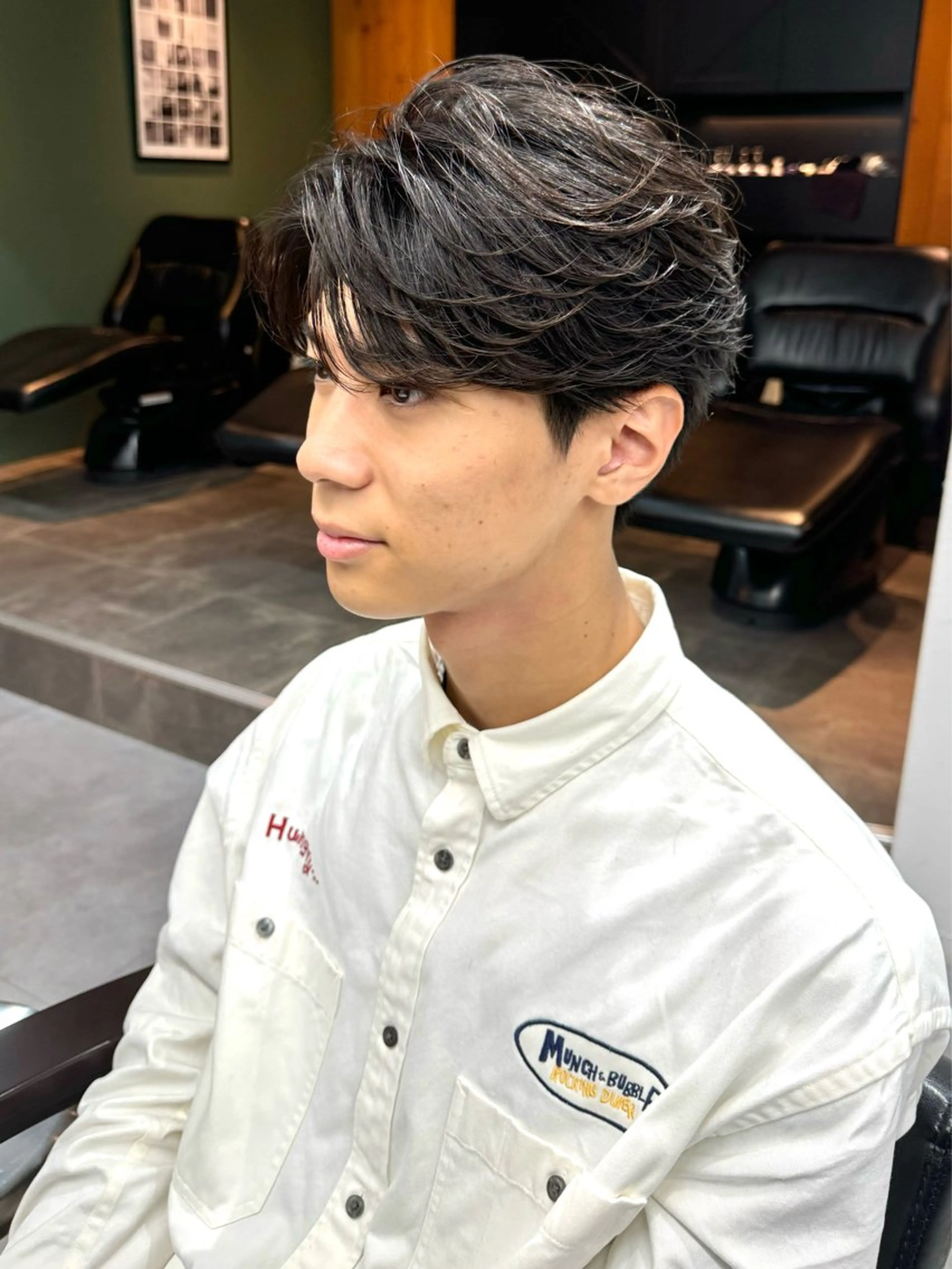 パーマ メンズ フェザーパーマ メンズパーマ カット パーマ トリートメント シャドウパーマ/ 波巻パーマYu-Kiのヘアスタイル