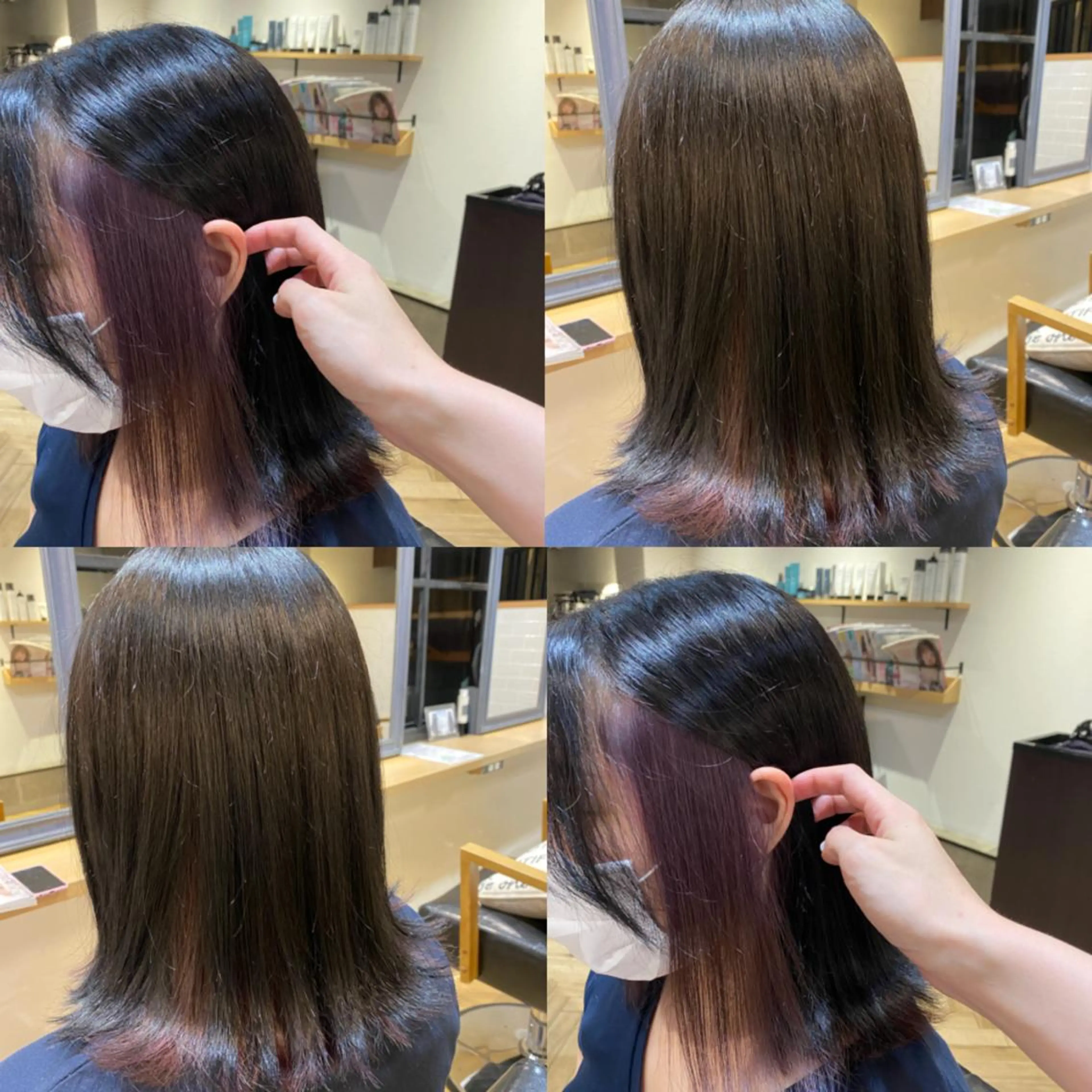 セミロング カラー ブリーチ 艶カラー/韓国顔周り 🎀mamiのヘアスタイル