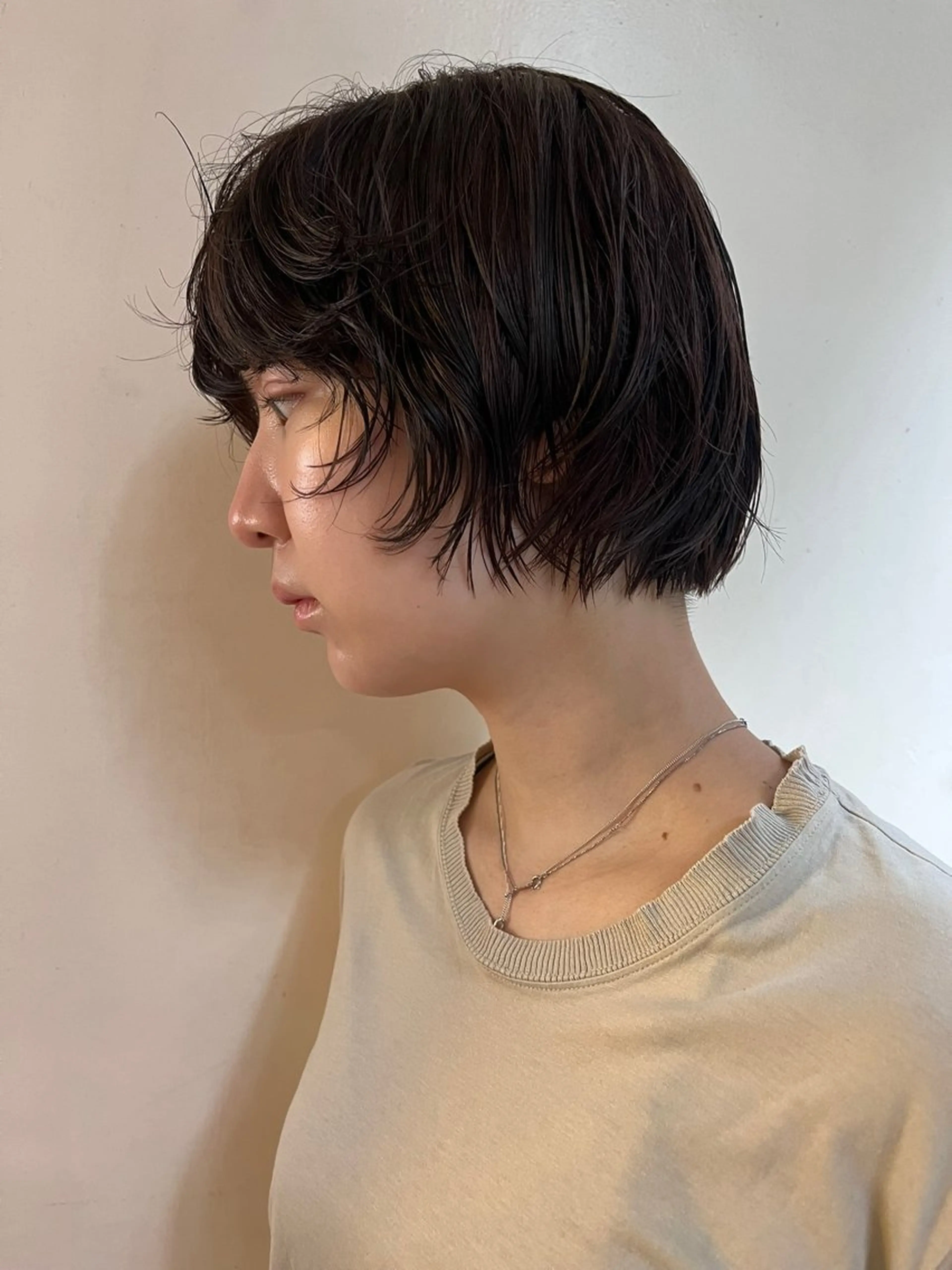 ショート パーマ ボブ くせ毛 ニュアンスパーマ カット パーマ 若林 良のヘアスタイル