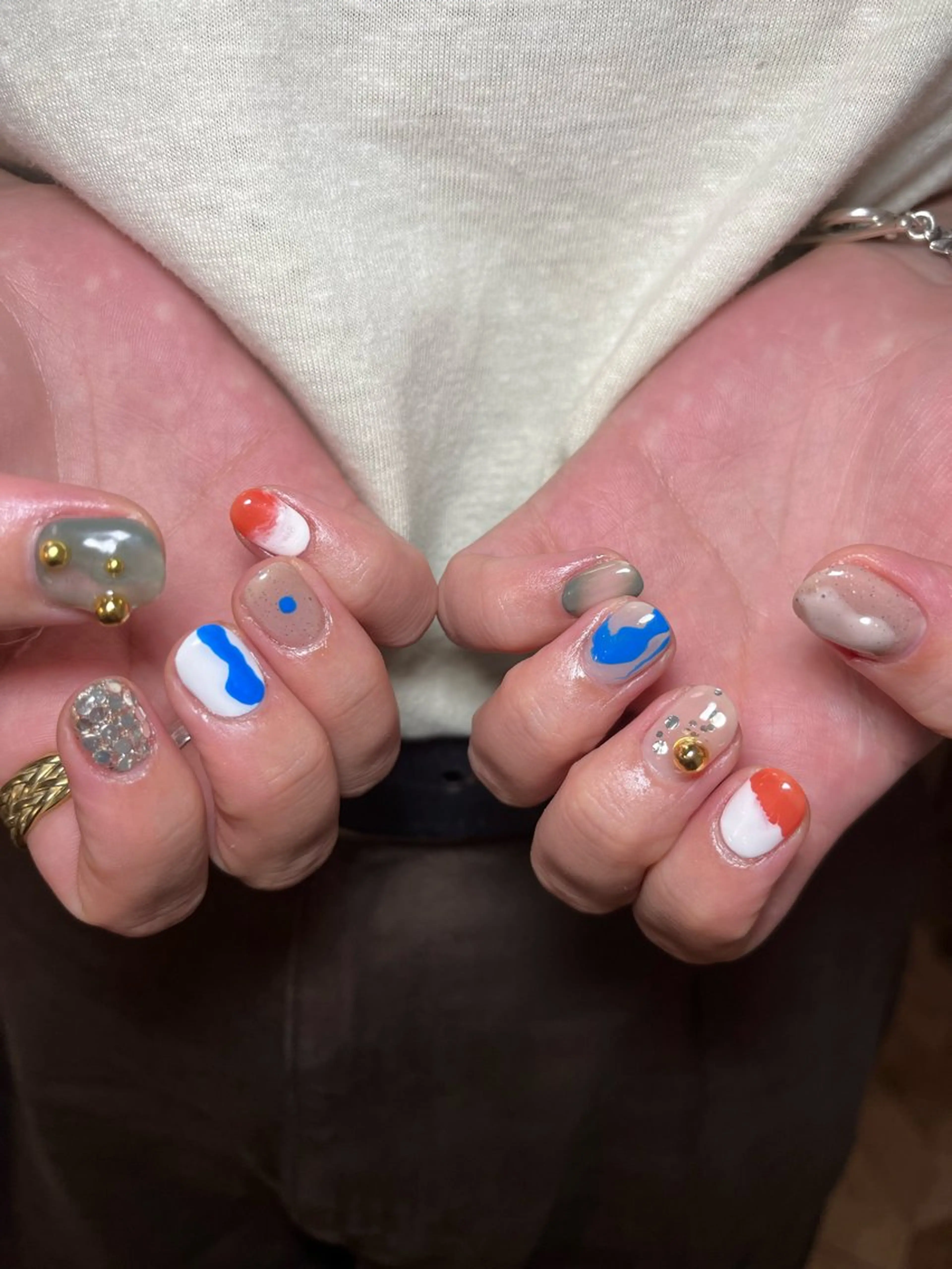 ネイル ハンドネイル Amber21.所属・Nagahama Akariのネイルデザイン