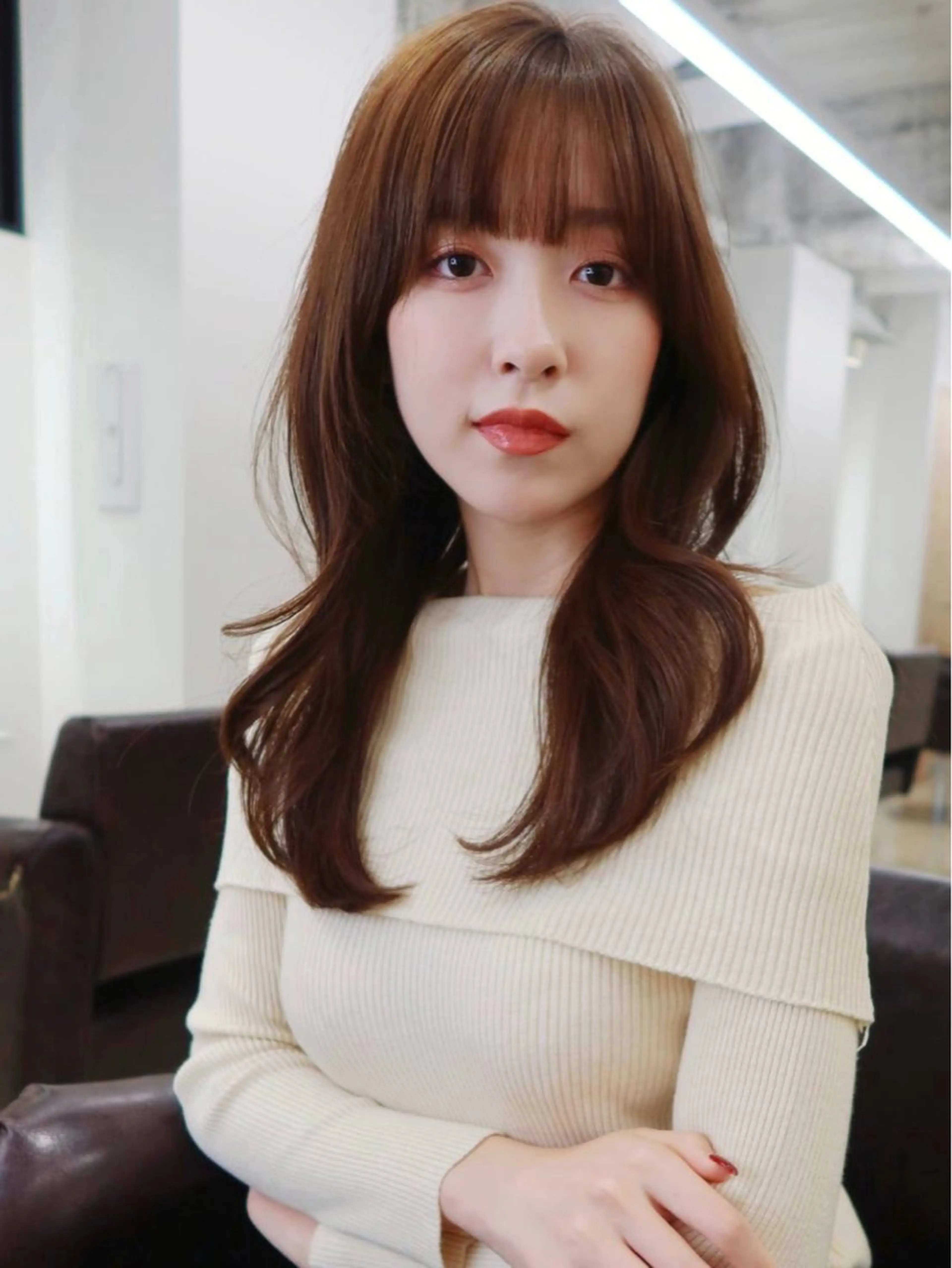 セミロング カラー カット ヘアカラー トリートメント ✨透明感/艶カラー ナチュラル特化✨/涼のヘアスタイル