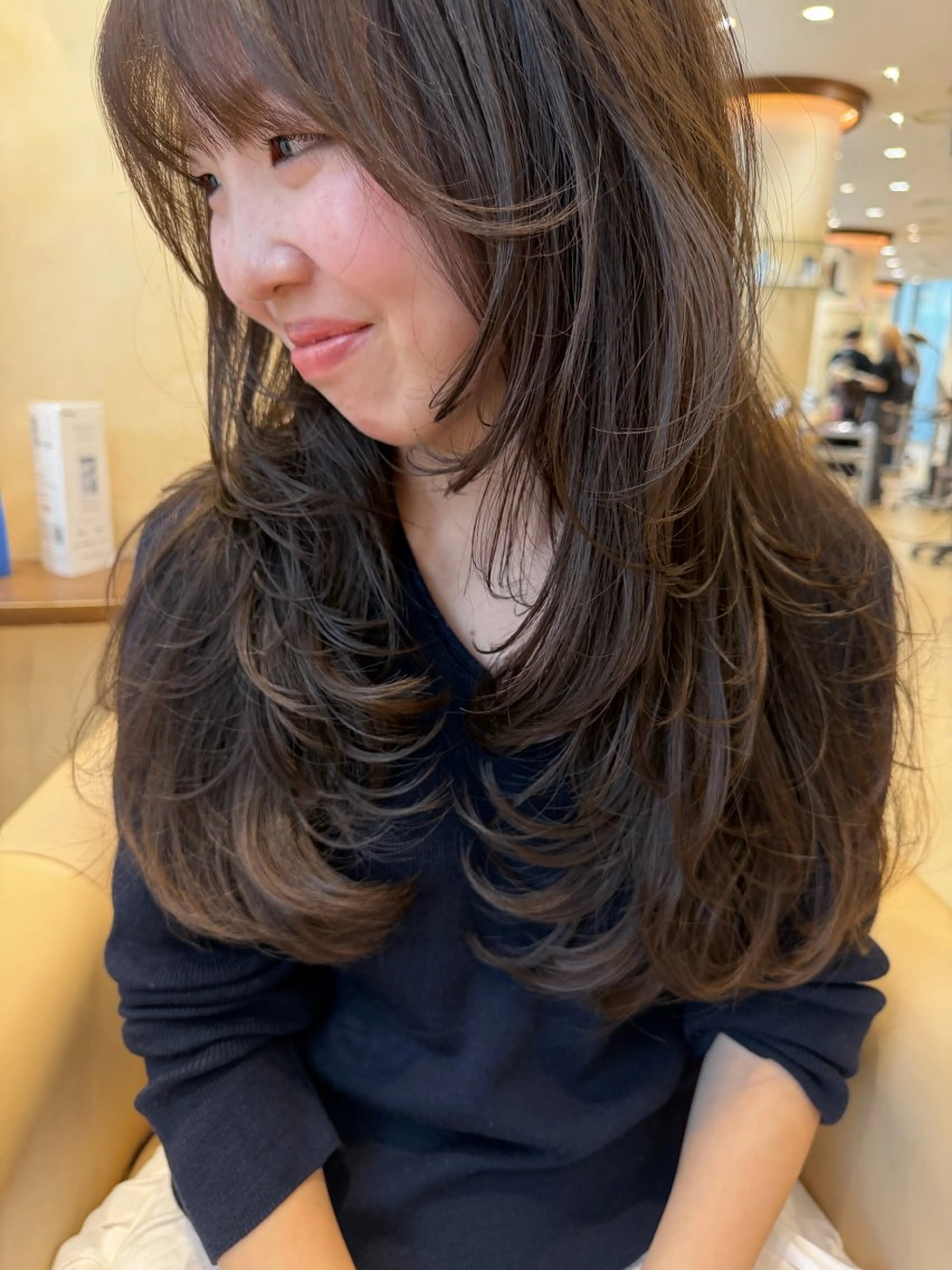 ロング カラー カット ヘアカラー レイヤーカット/ 透明感カラー/カナのヘアスタイル