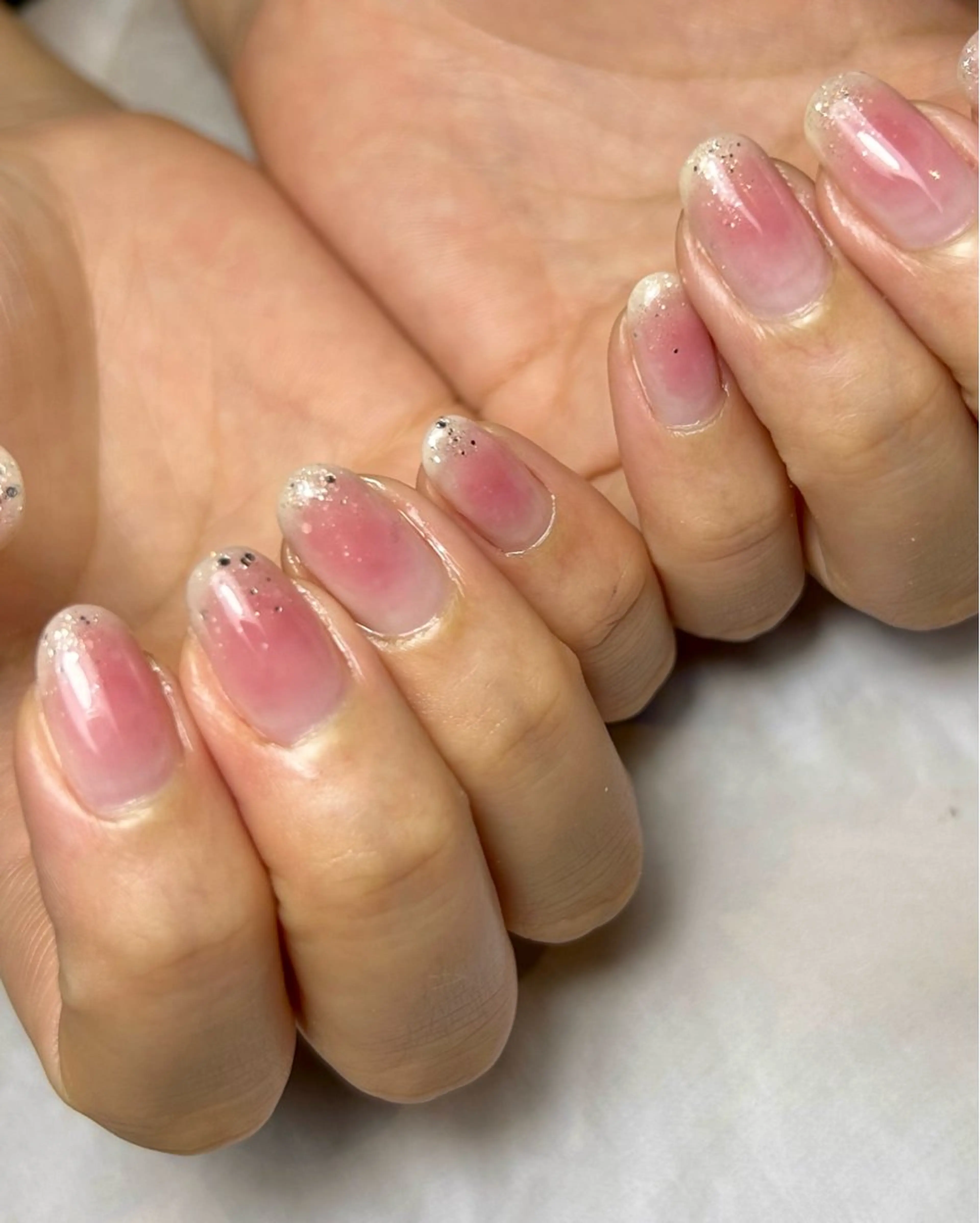 ネイル チークネイル 持ち込み ピンク ハンドネイル Reflection marikoのネイルデザイン